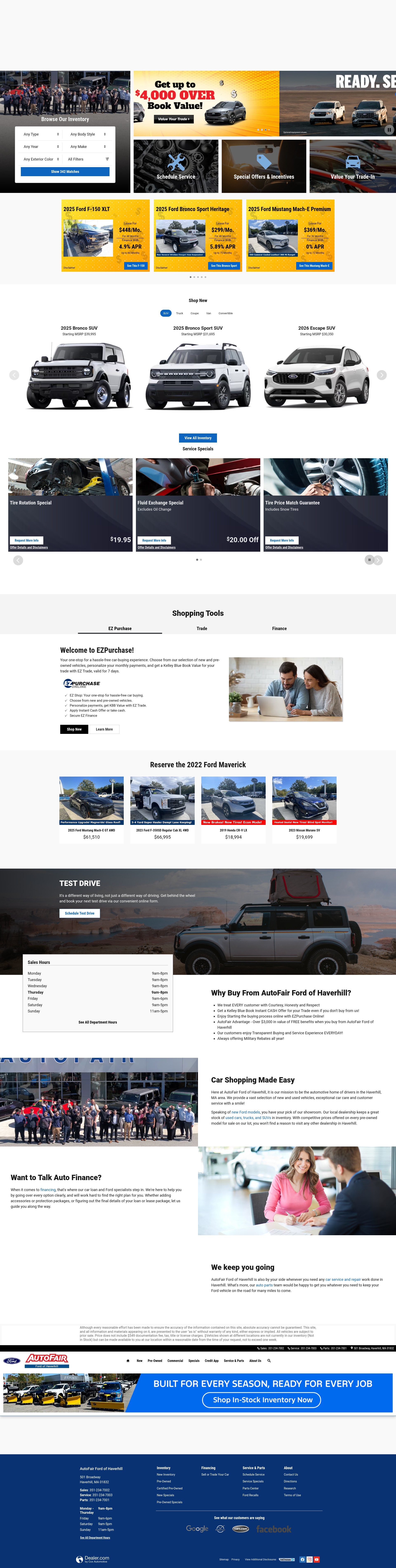 Screenshot of www.autofairfordofhaverhill.com