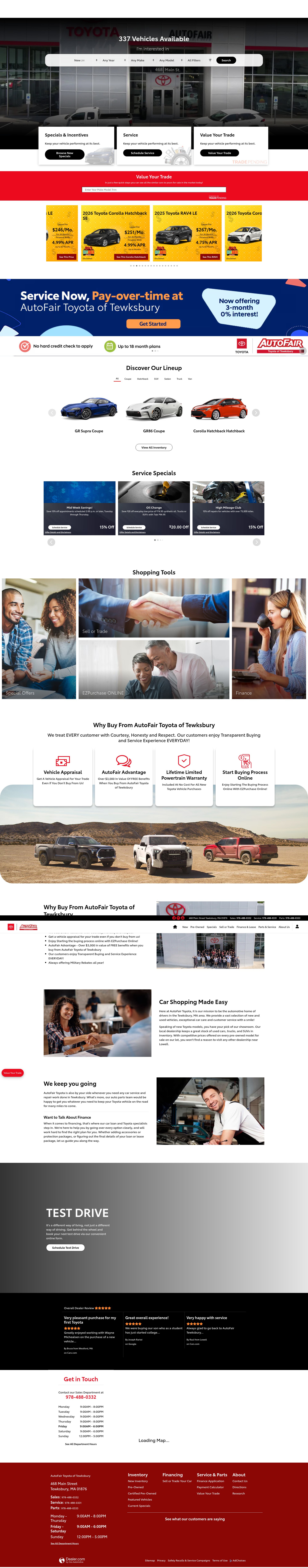 Screenshot of www.autofairtoyota.com