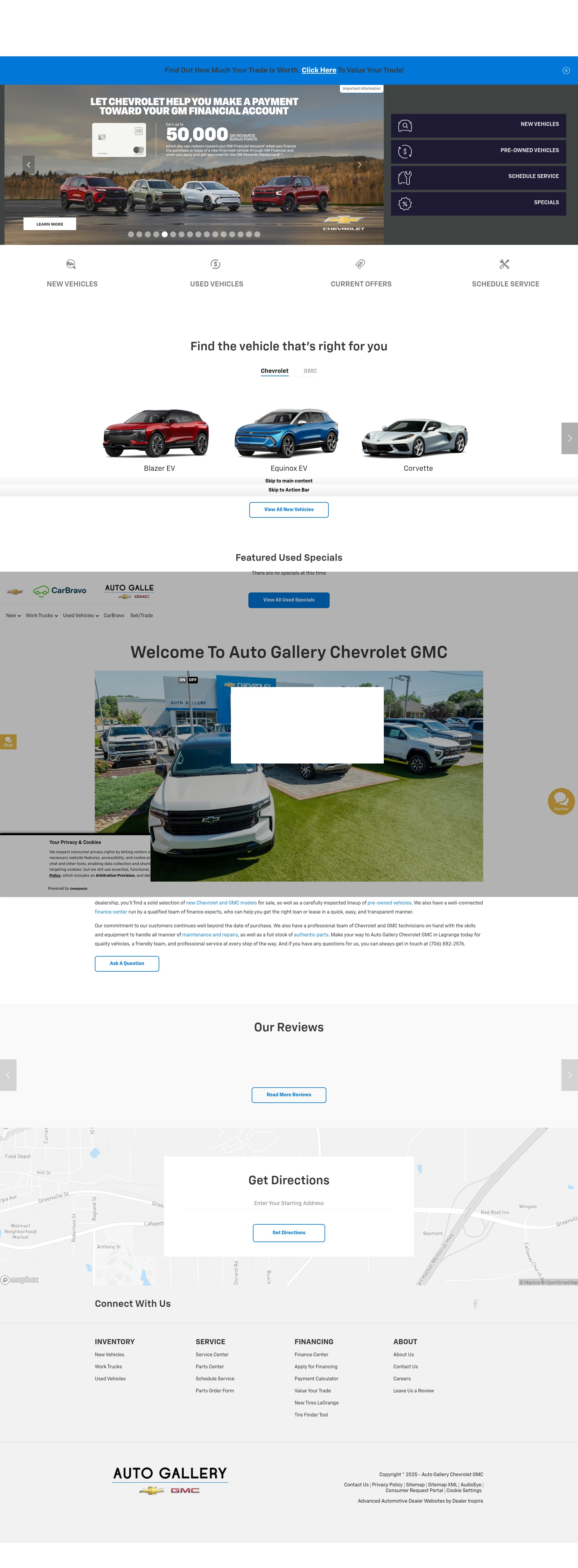Screenshot of www.autogallerychevygmc.com