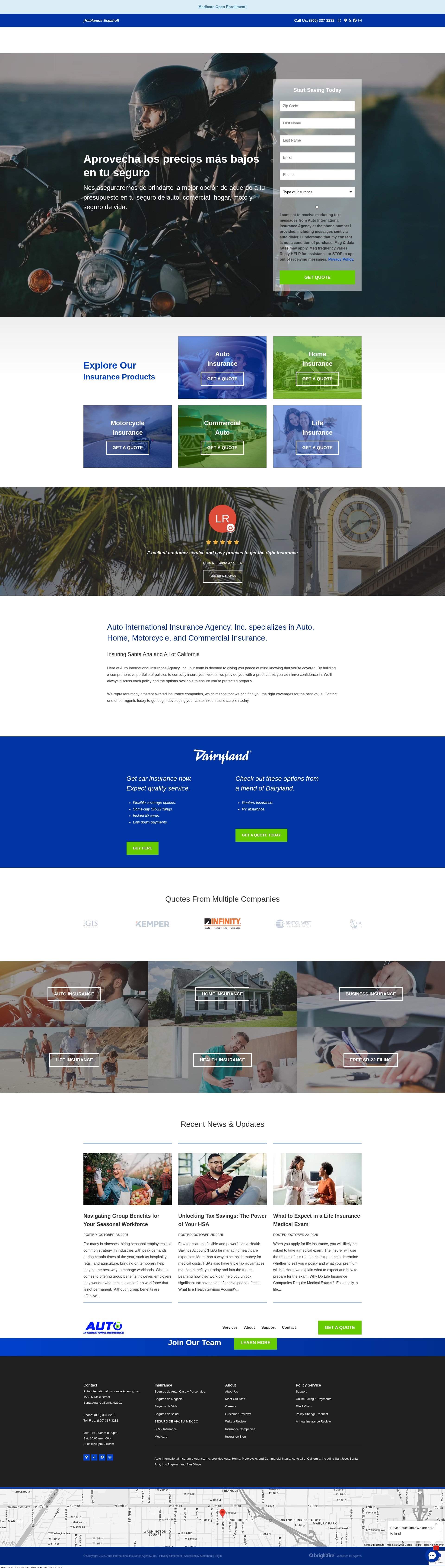 Screenshot of www.autointernationalinsurance.com