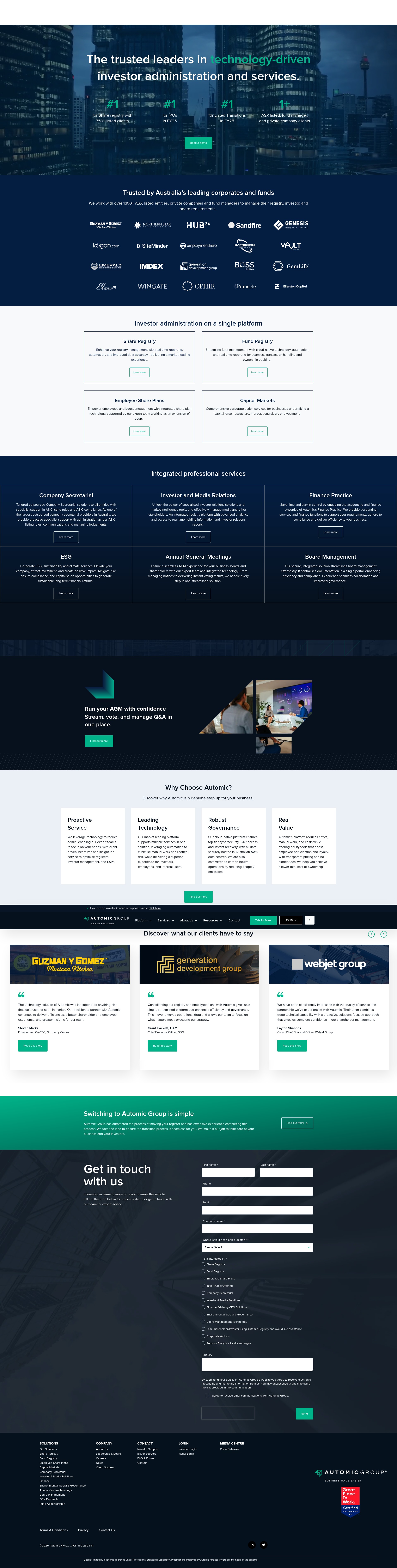 Screenshot of www.automicgroup.com.au