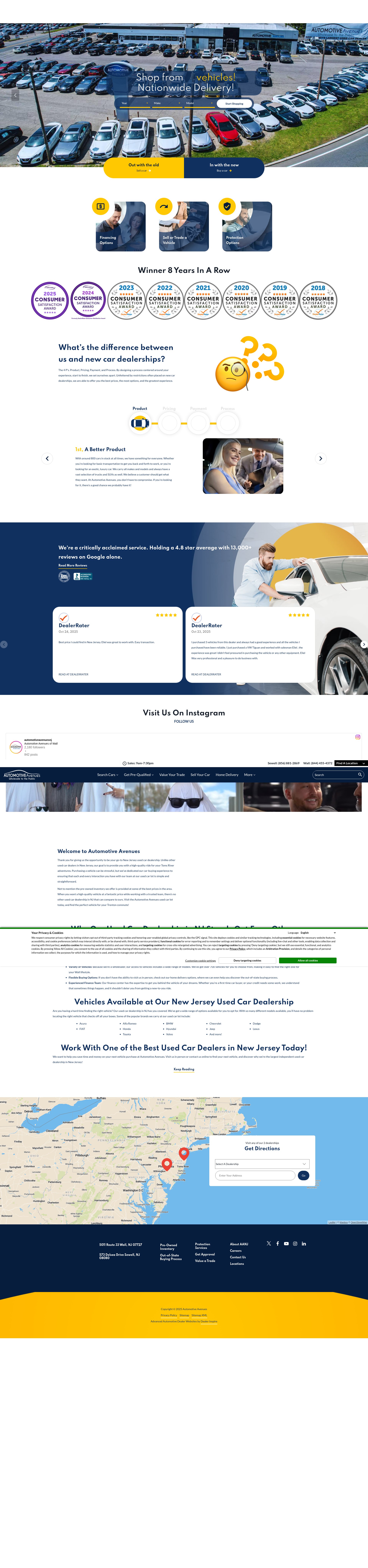 Screenshot of www.automotiveavenuesnj.com