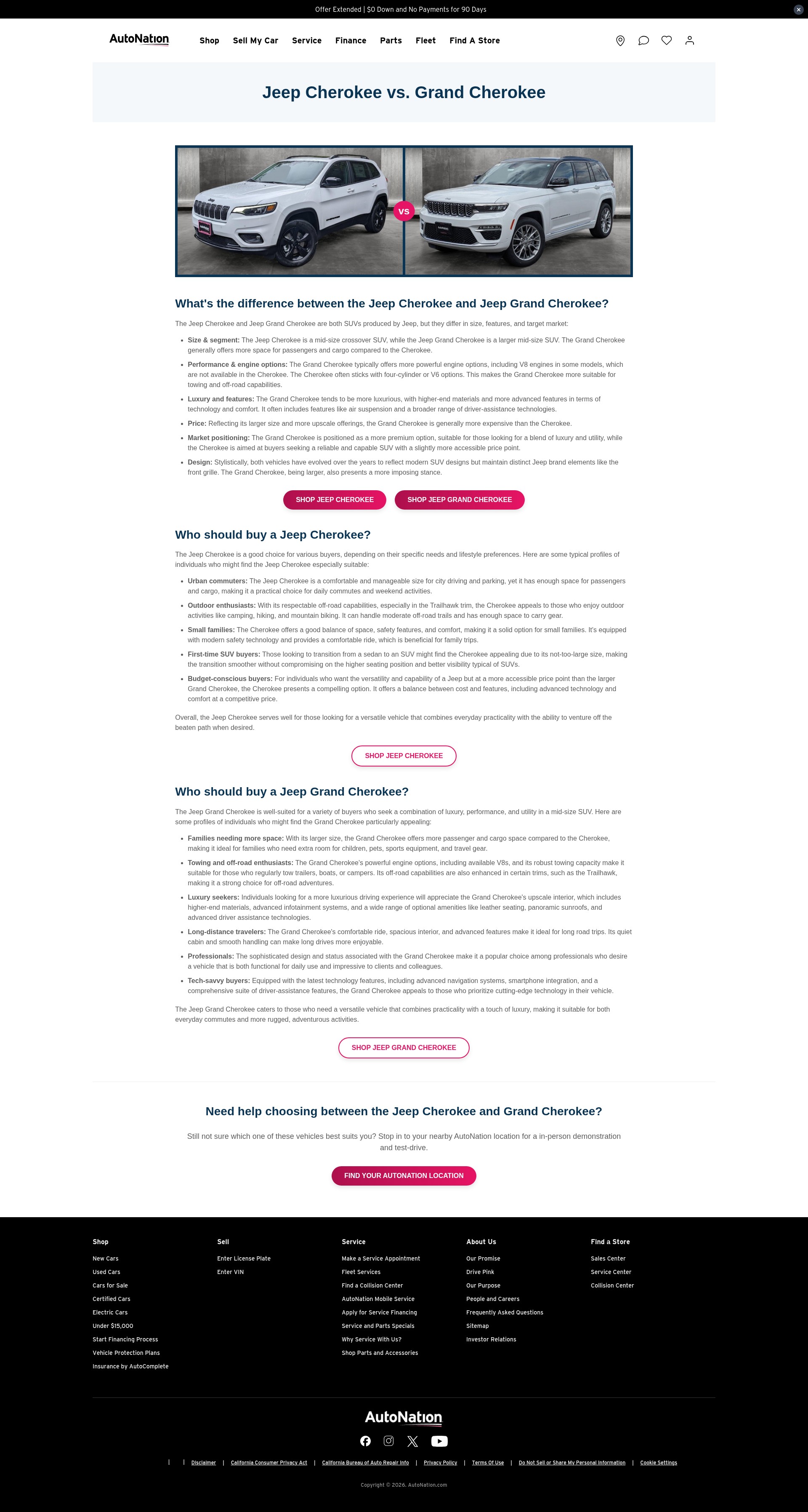 Screenshot of www.autonation.com