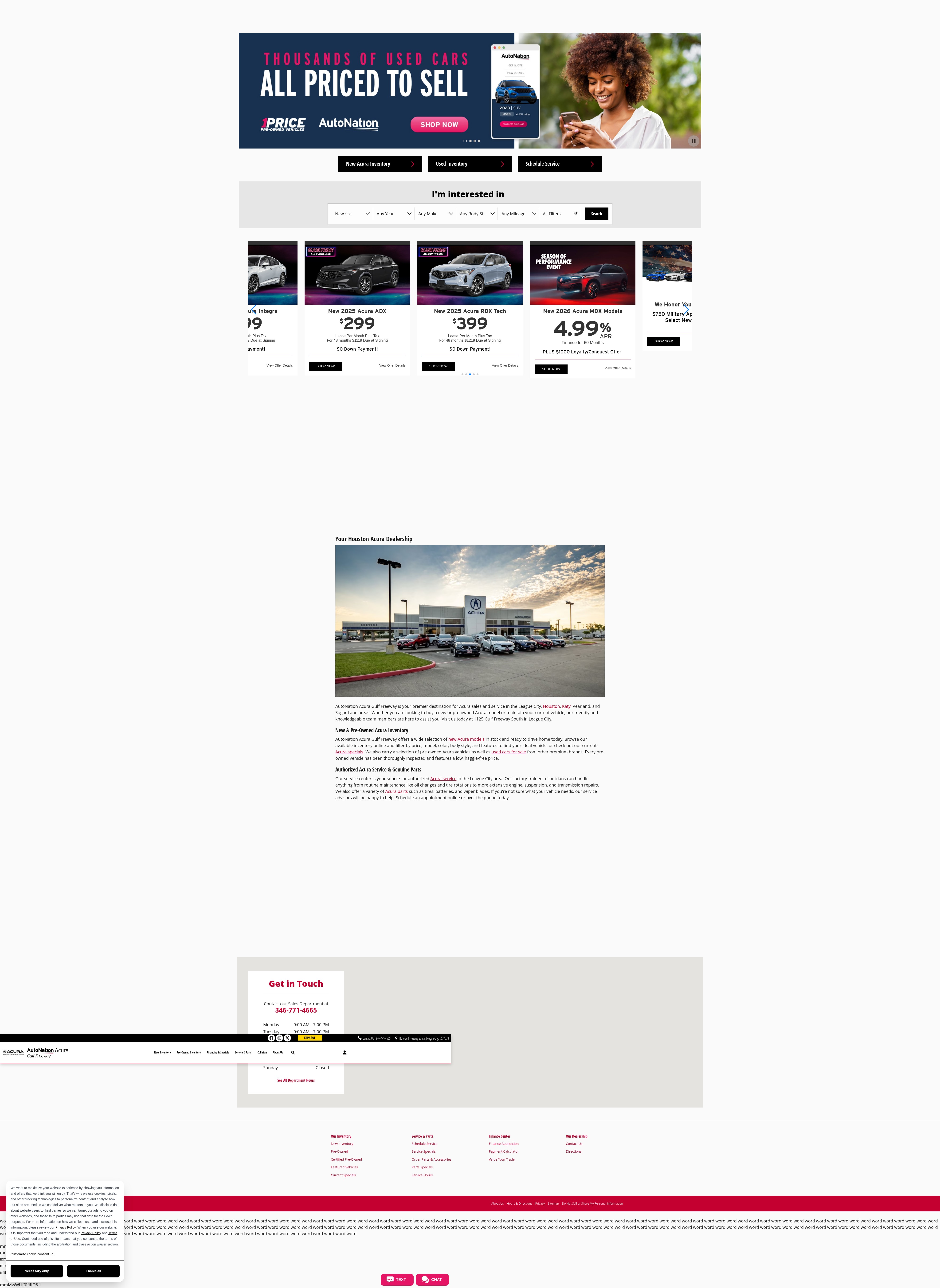 Screenshot of www.autonationacuragulffreeway.com