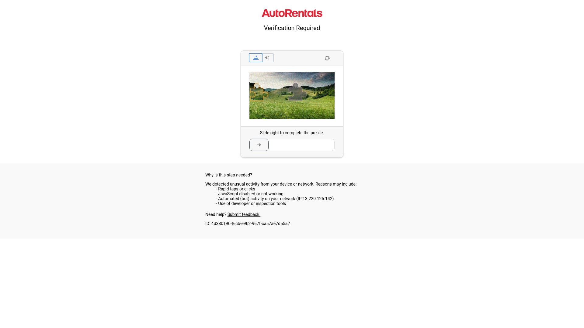 Screenshot of www.autorentals.com