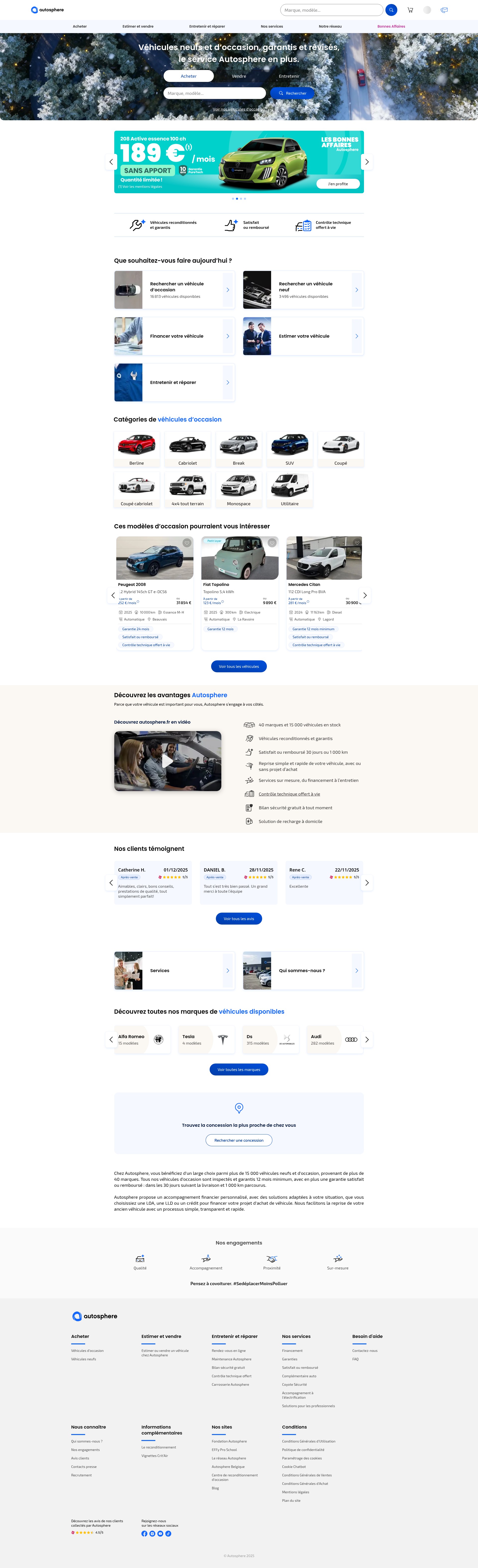 Screenshot of www.autosphere.fr