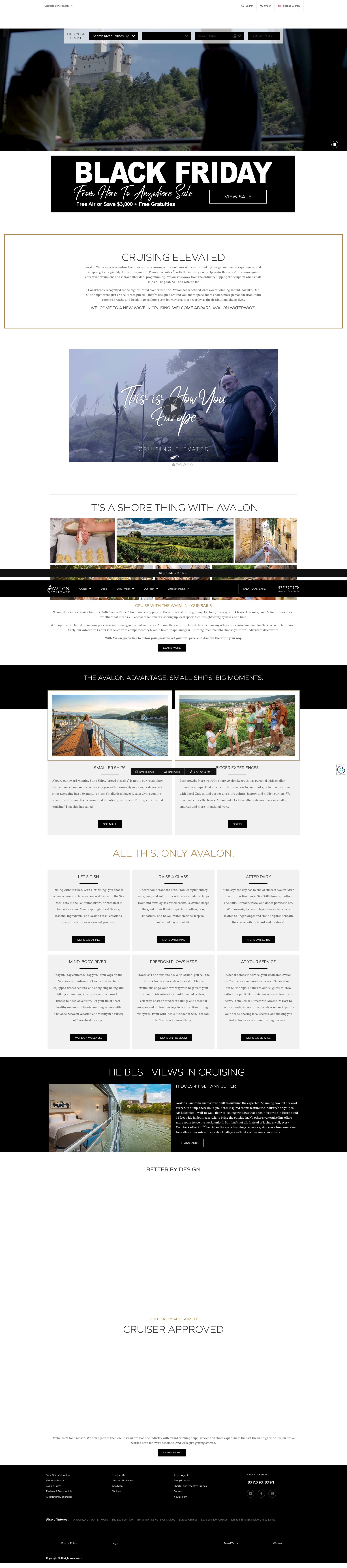 Screenshot of www.avalonwaterways.com