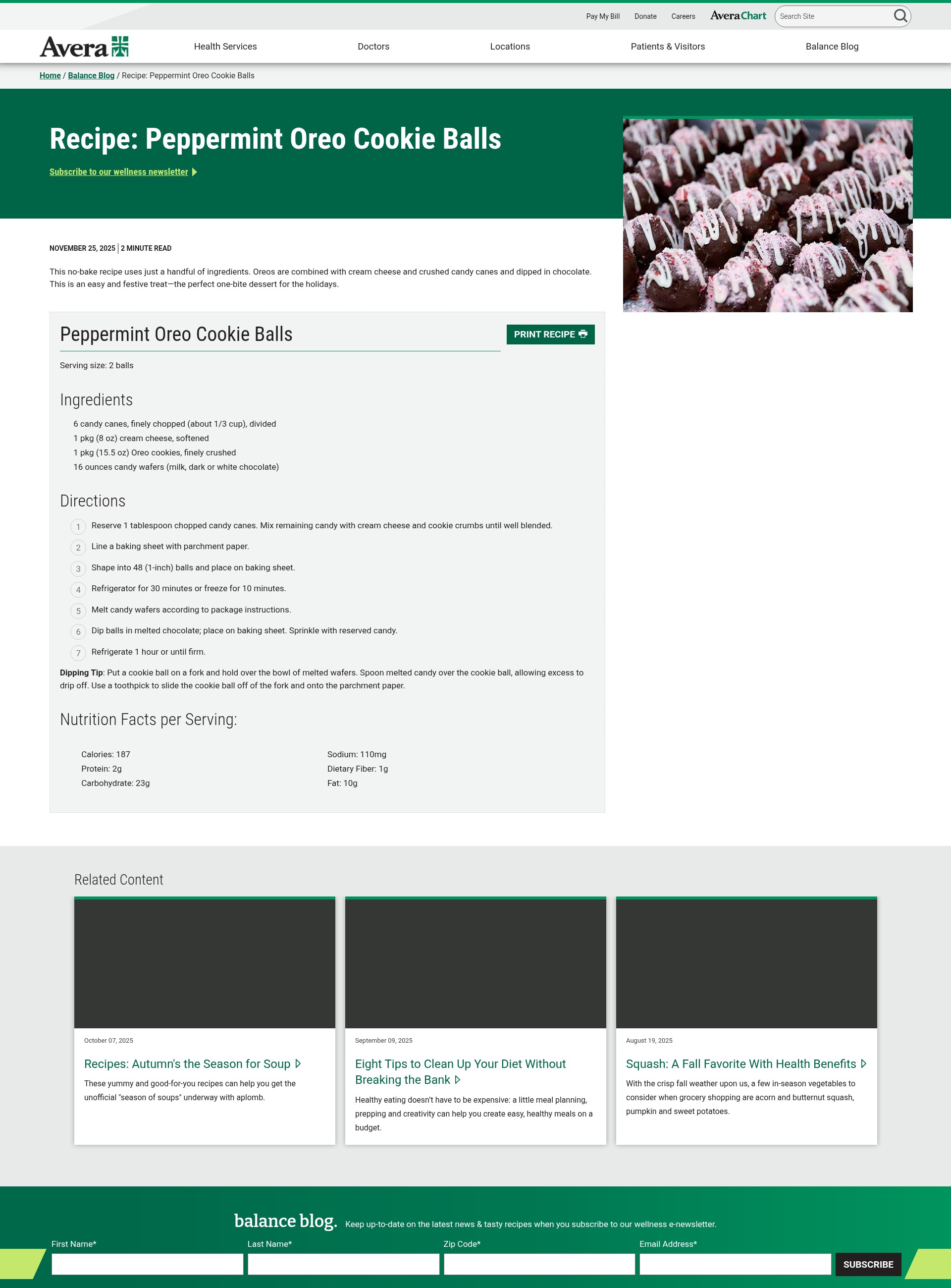 Screenshot of www.avera.org