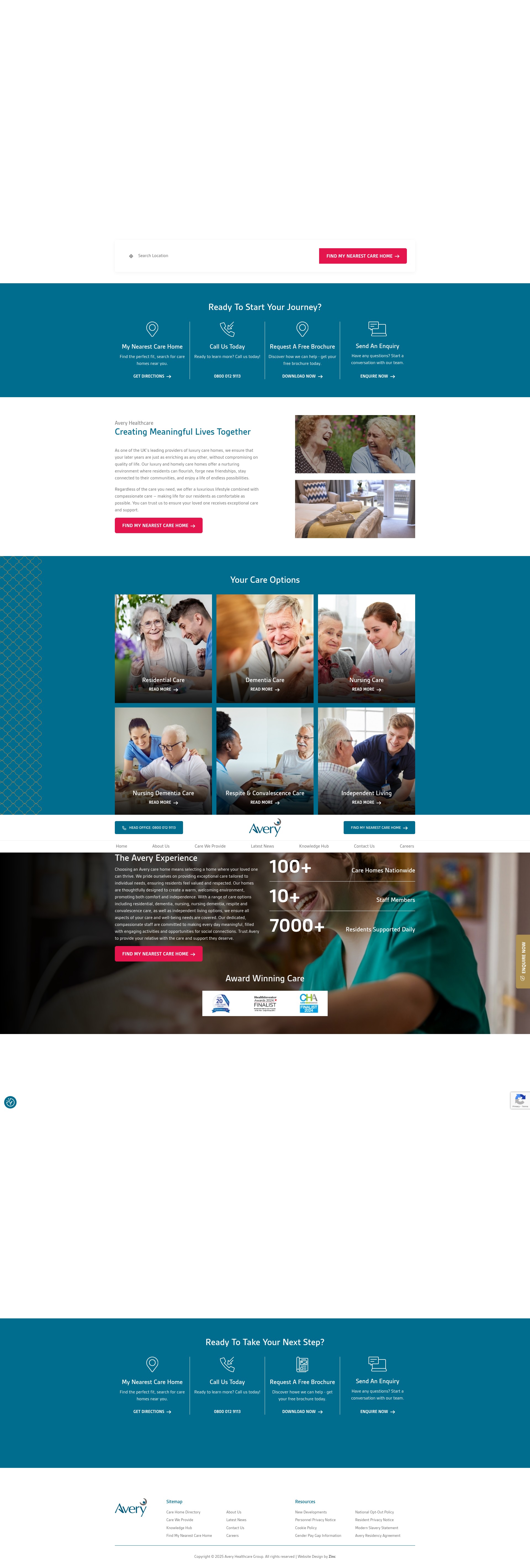 Screenshot of www.averyhealthcare.co.uk