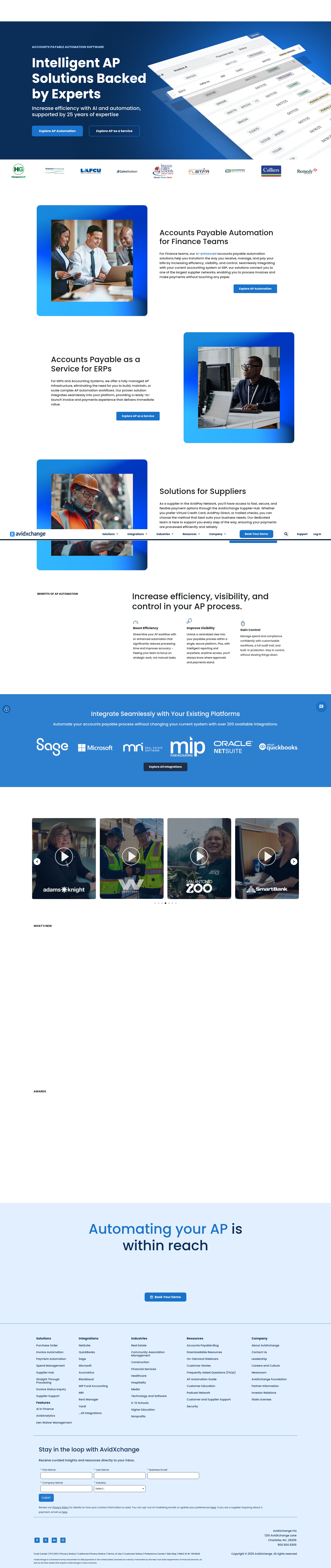 Screenshot of www.avidxchange.com