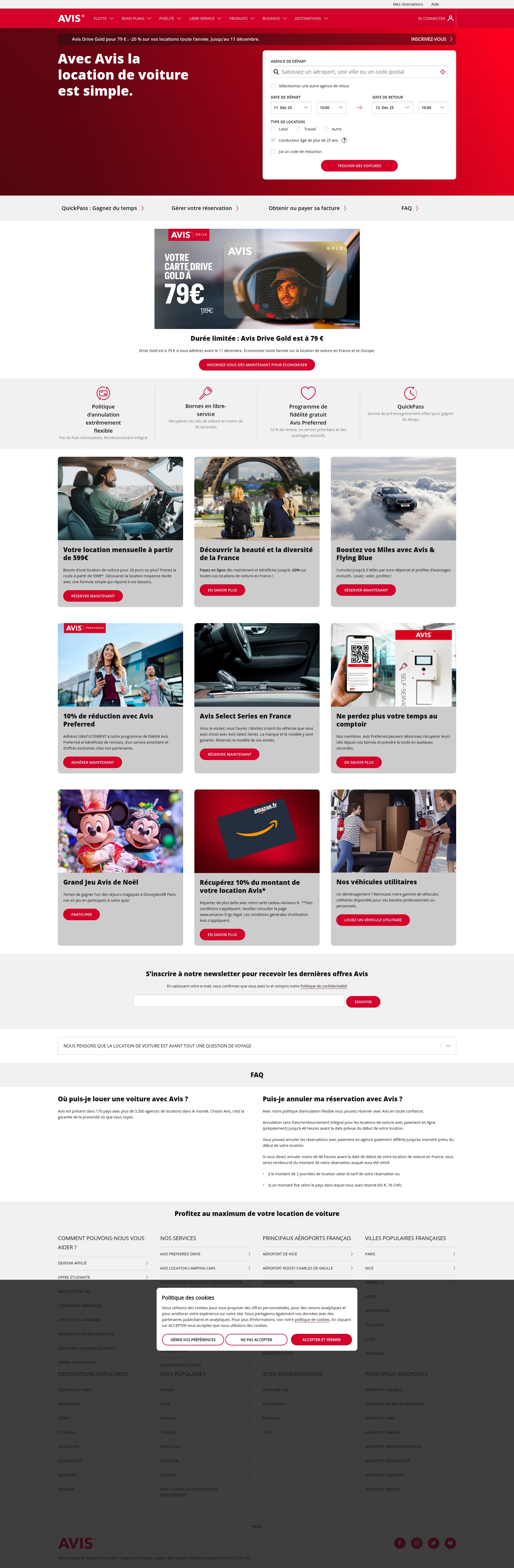 Screenshot of www.avis.fr