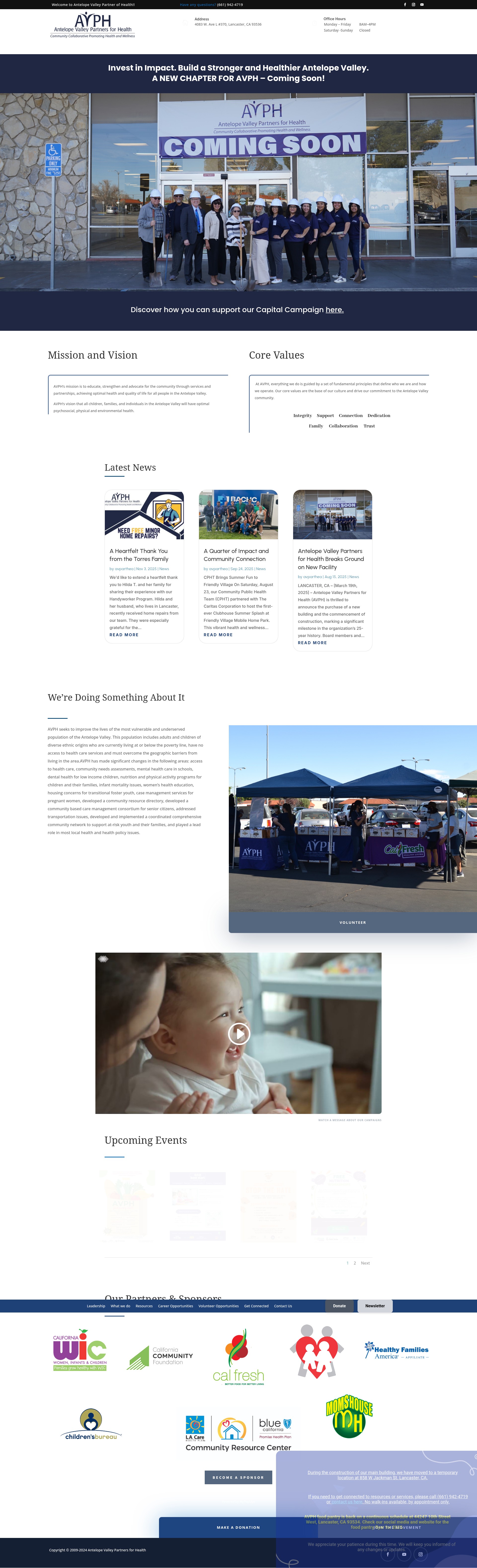 Screenshot of www.avph.org