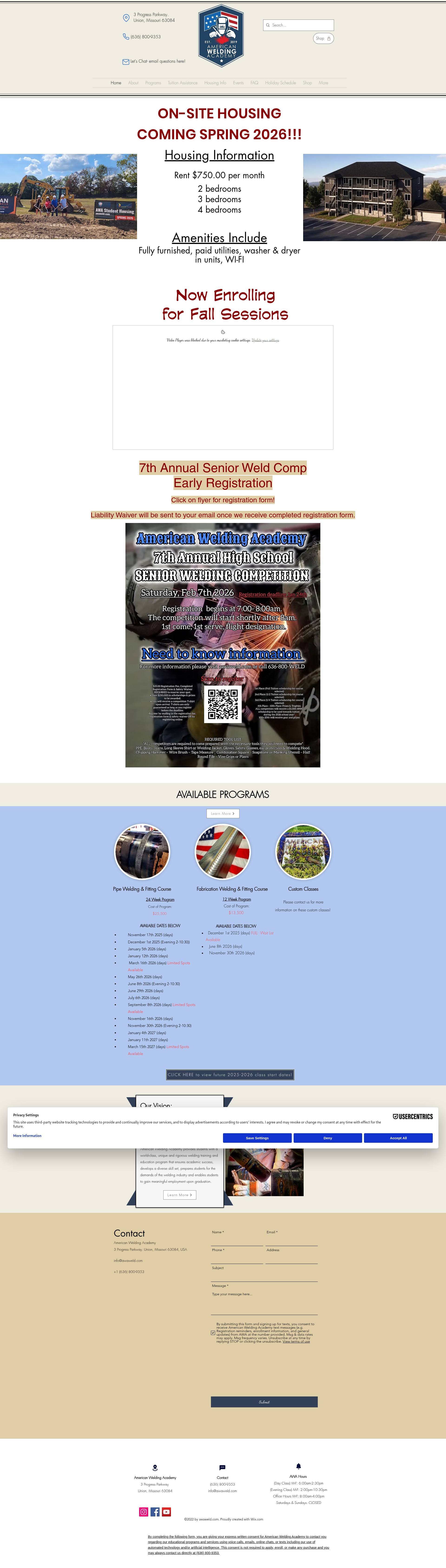 Screenshot of www.awaweld.com