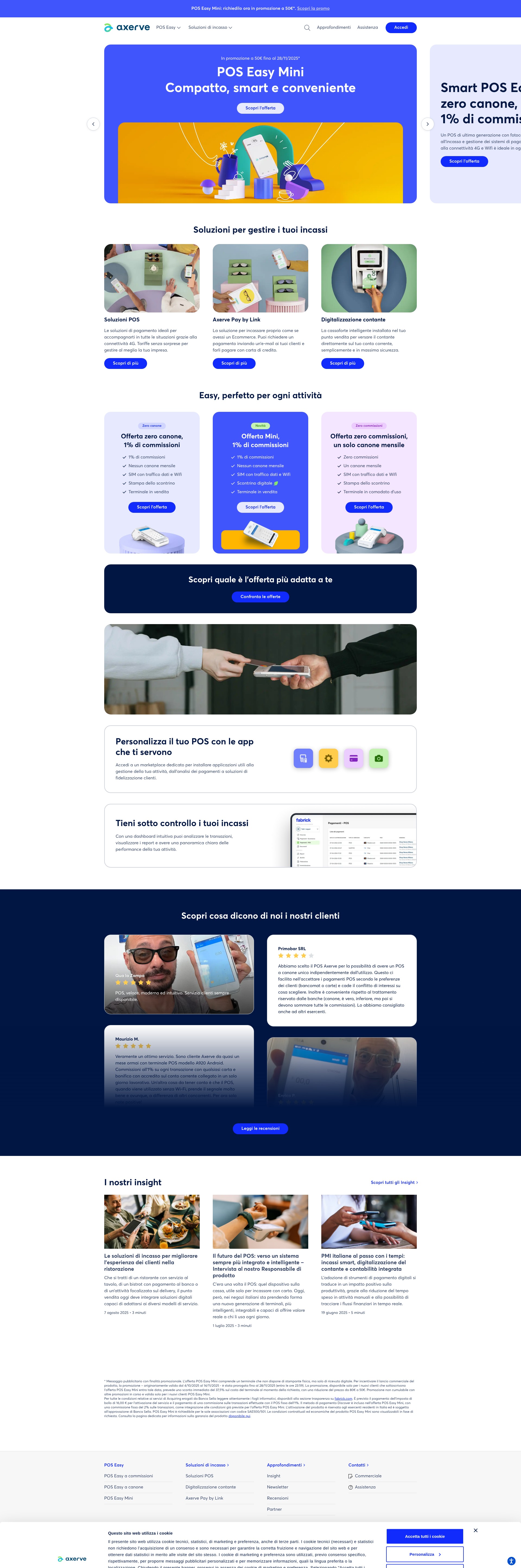 Screenshot of www.axerve.com