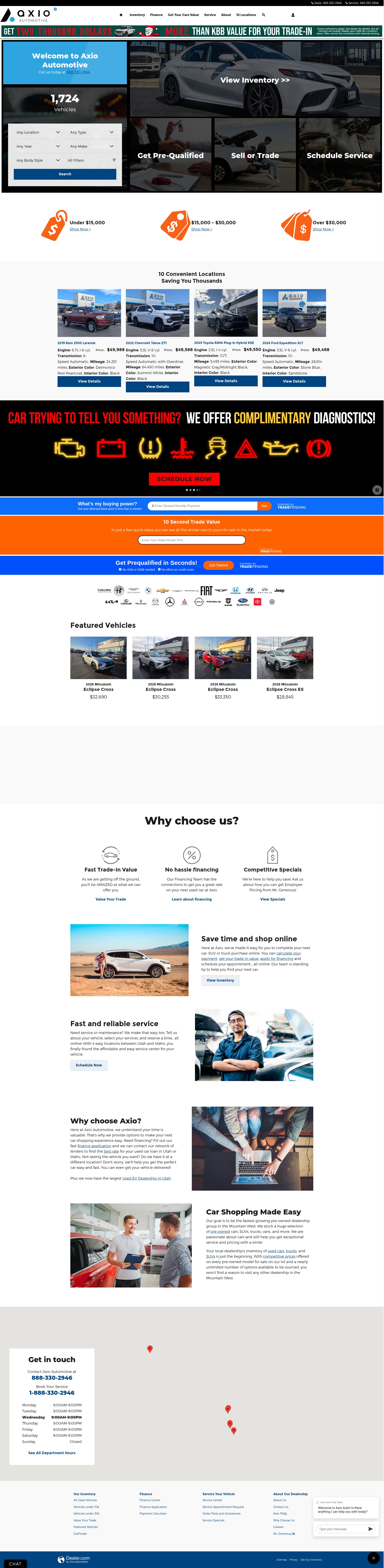 Screenshot of www.axioauto.com