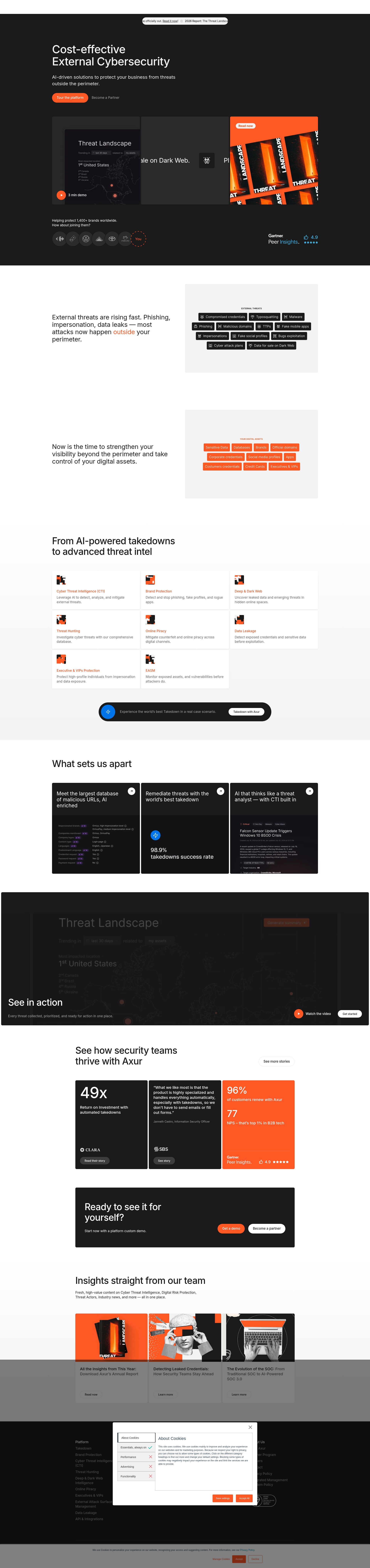 Screenshot of www.axur.com