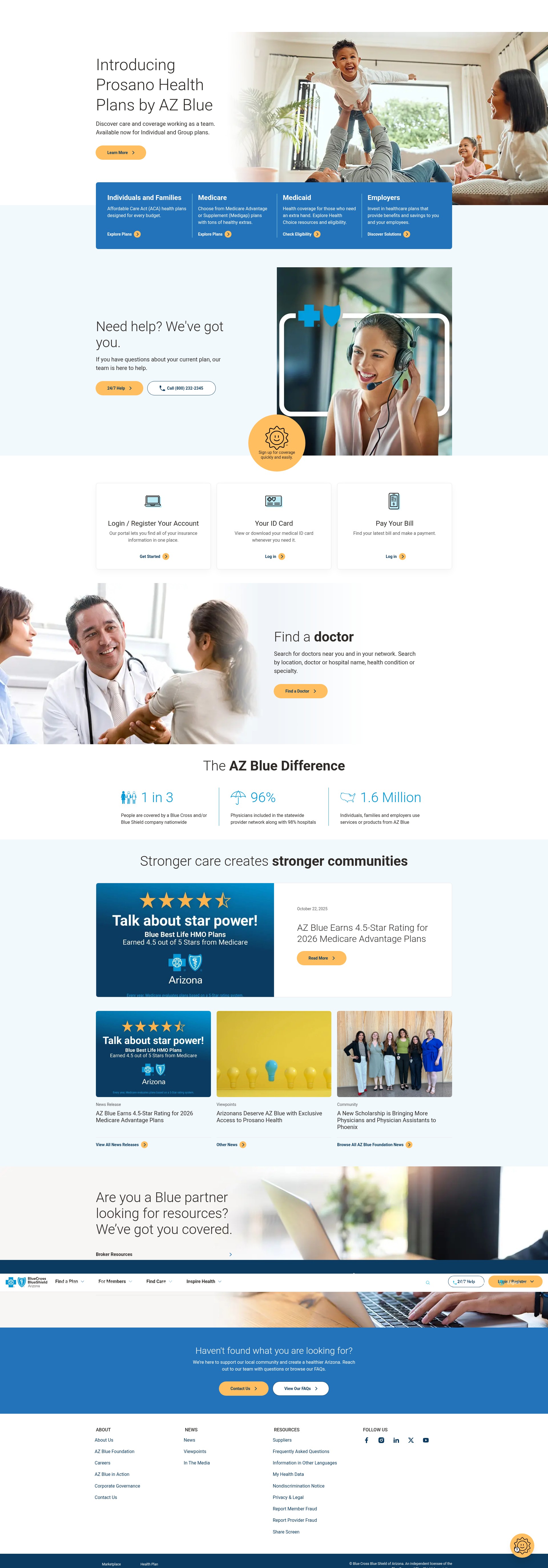 Screenshot of www.azblue.com