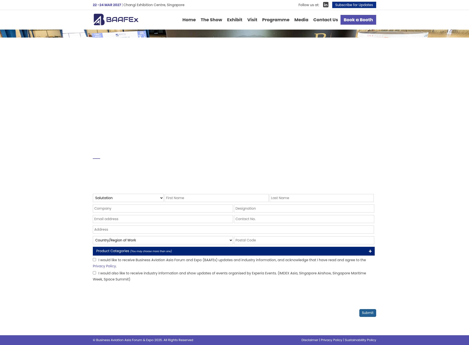 Screenshot of www.baafex.com