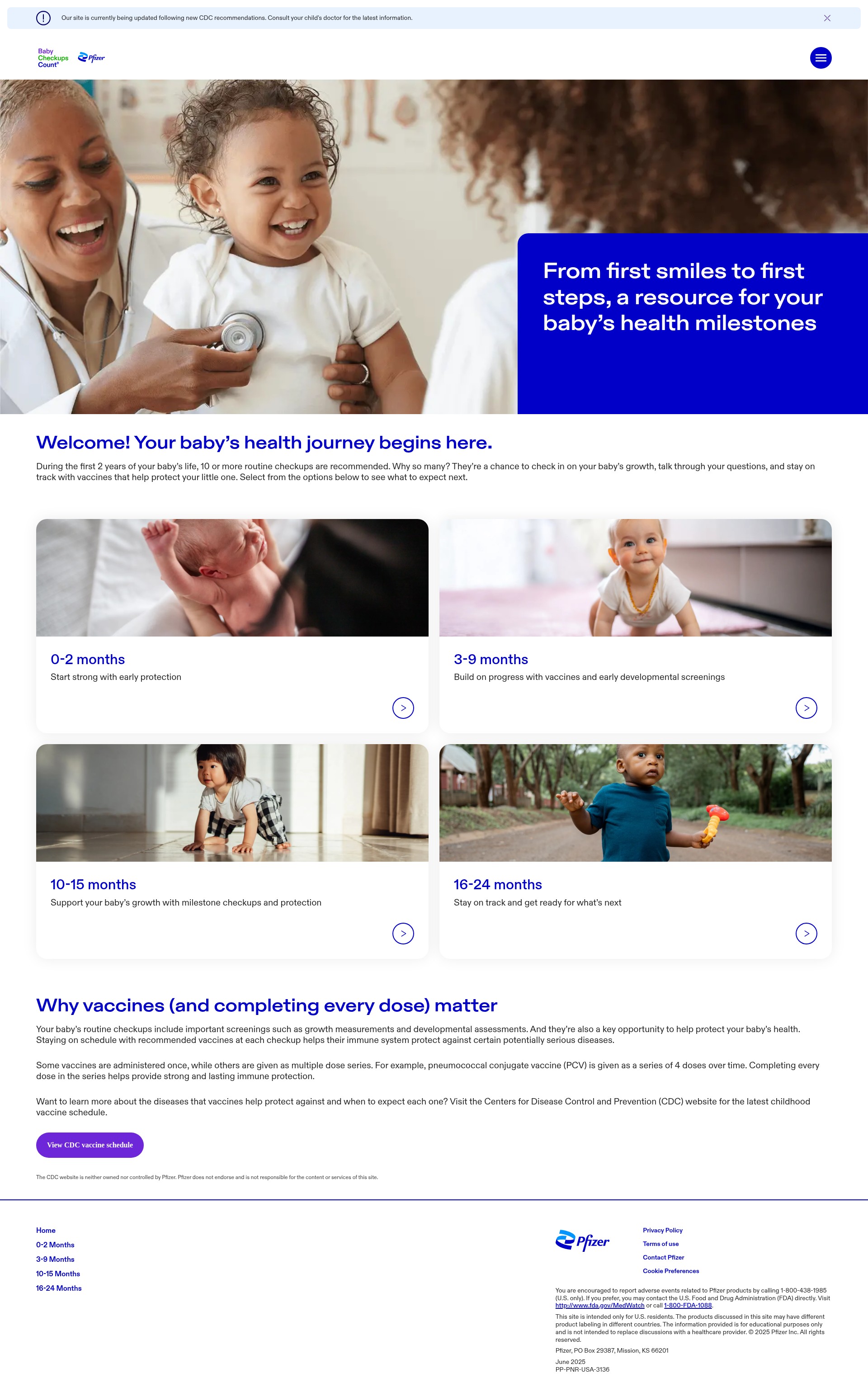 Screenshot of www.babycheckupscount.com
