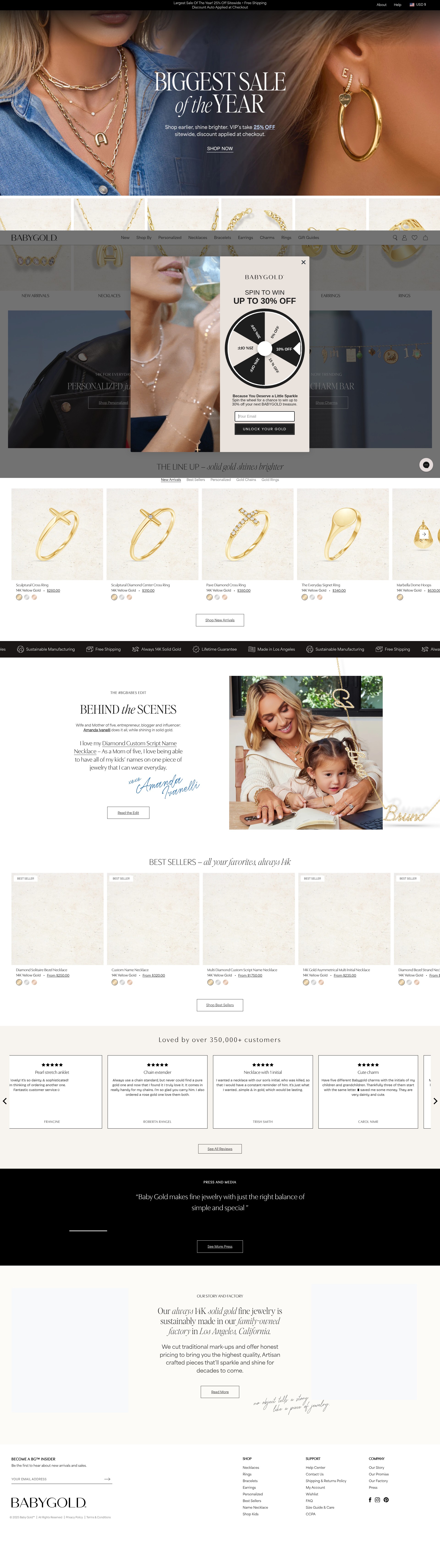 Screenshot of www.babygold.com