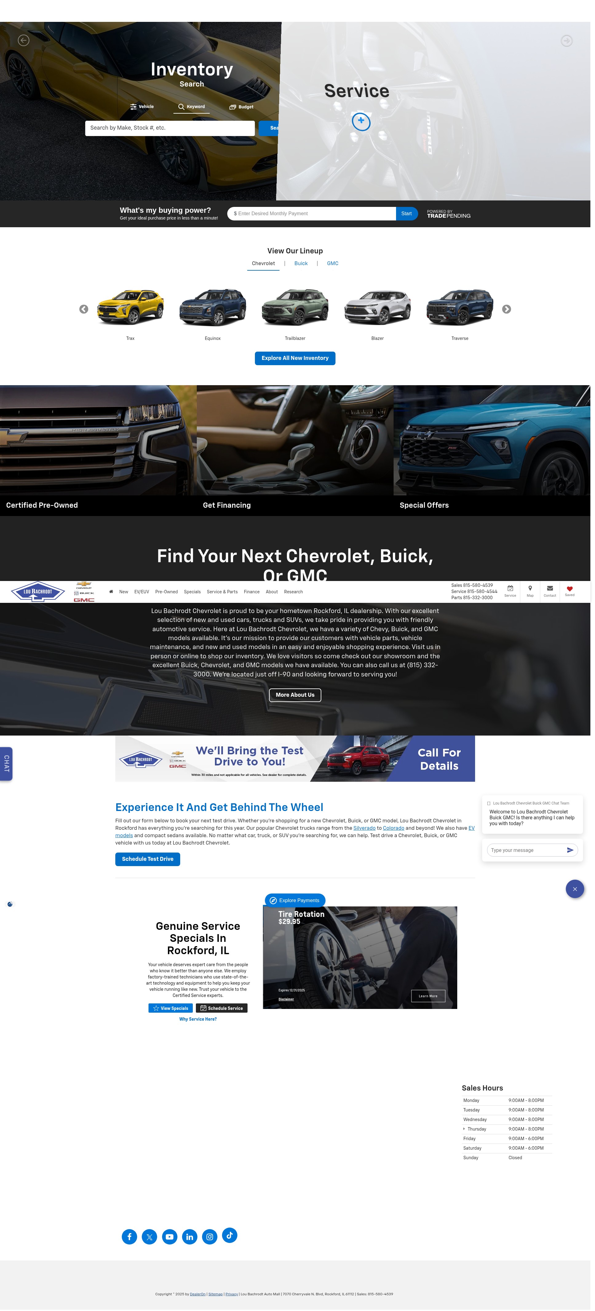 Screenshot of www.bachrodtchevy.com