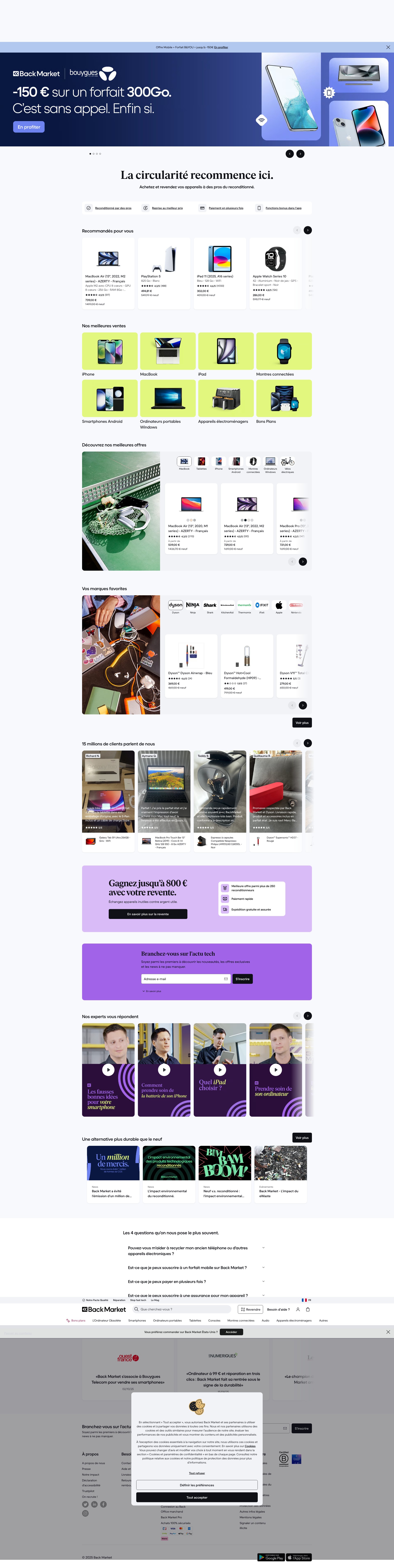 Screenshot of www.backmarket.fr