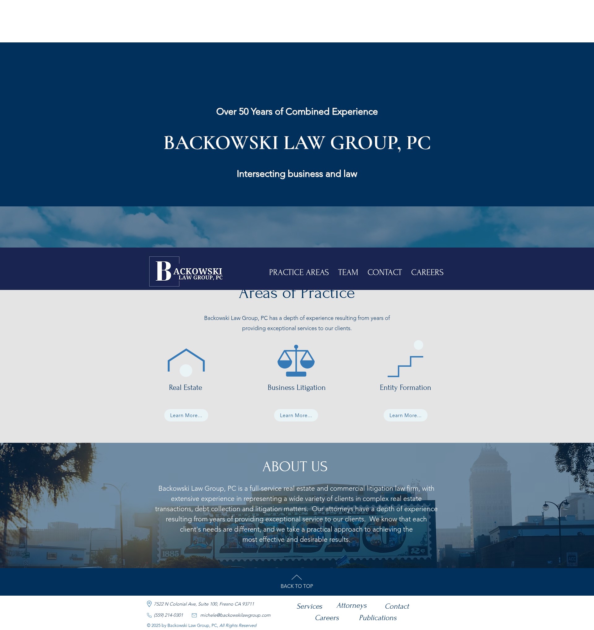Screenshot of www.backowskilawgroup.com