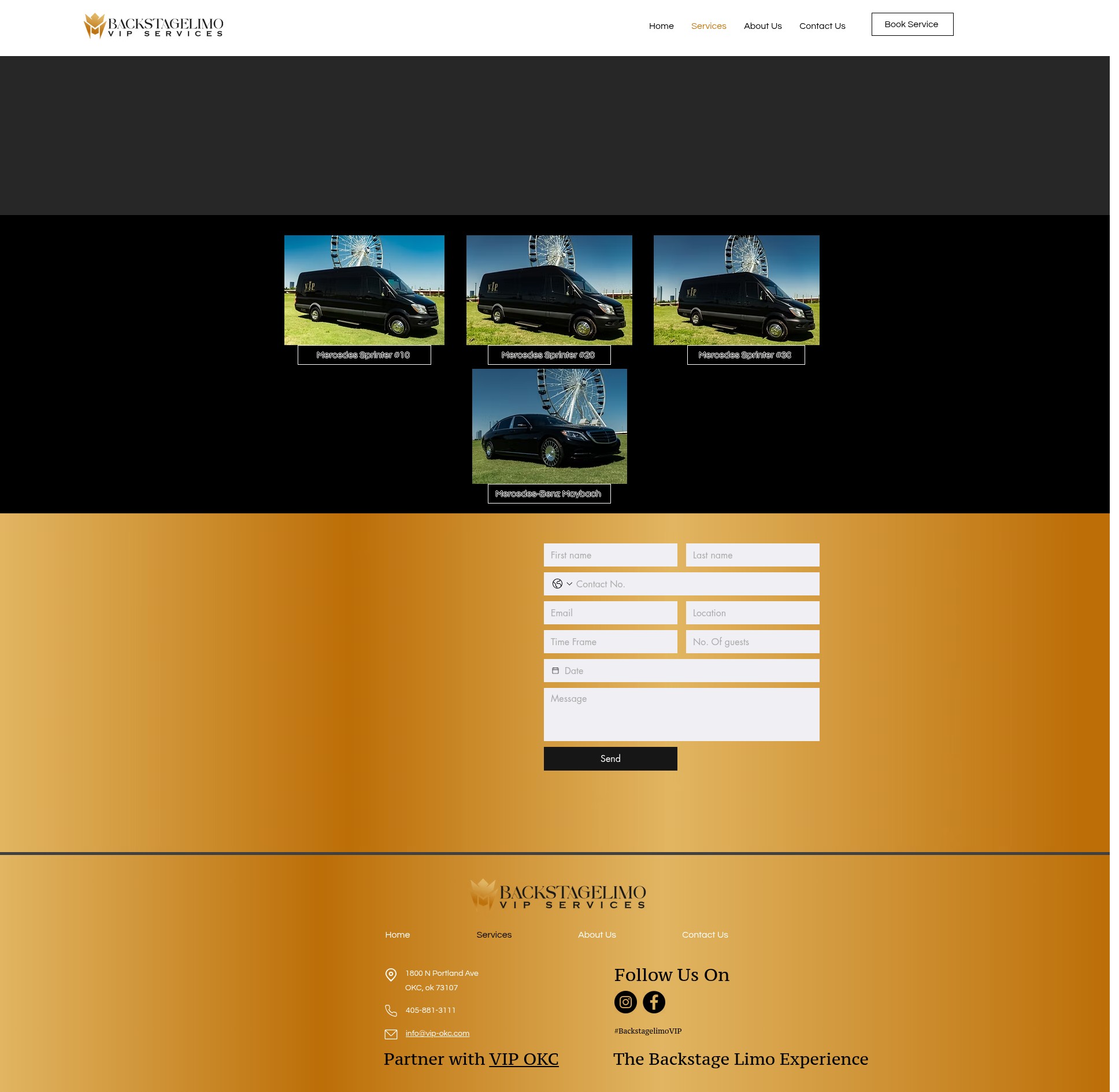 Screenshot of www.backstagelimo.net