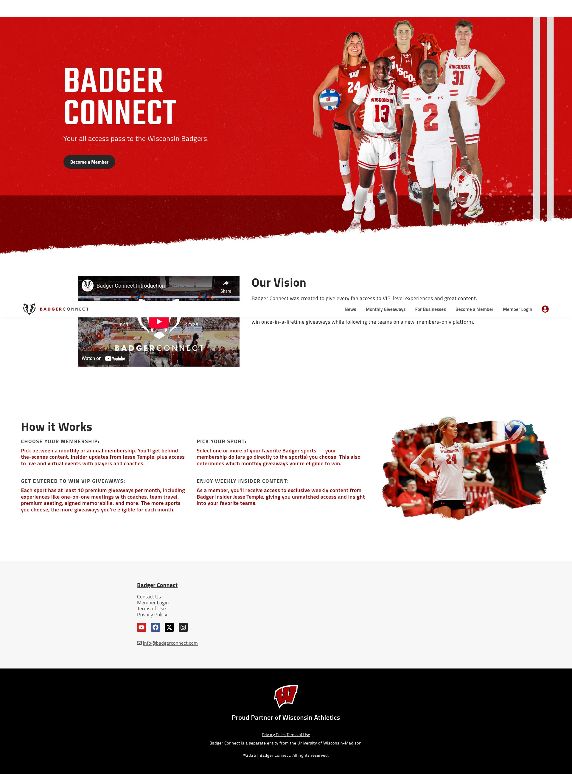 Screenshot of www.badgerconnect.com