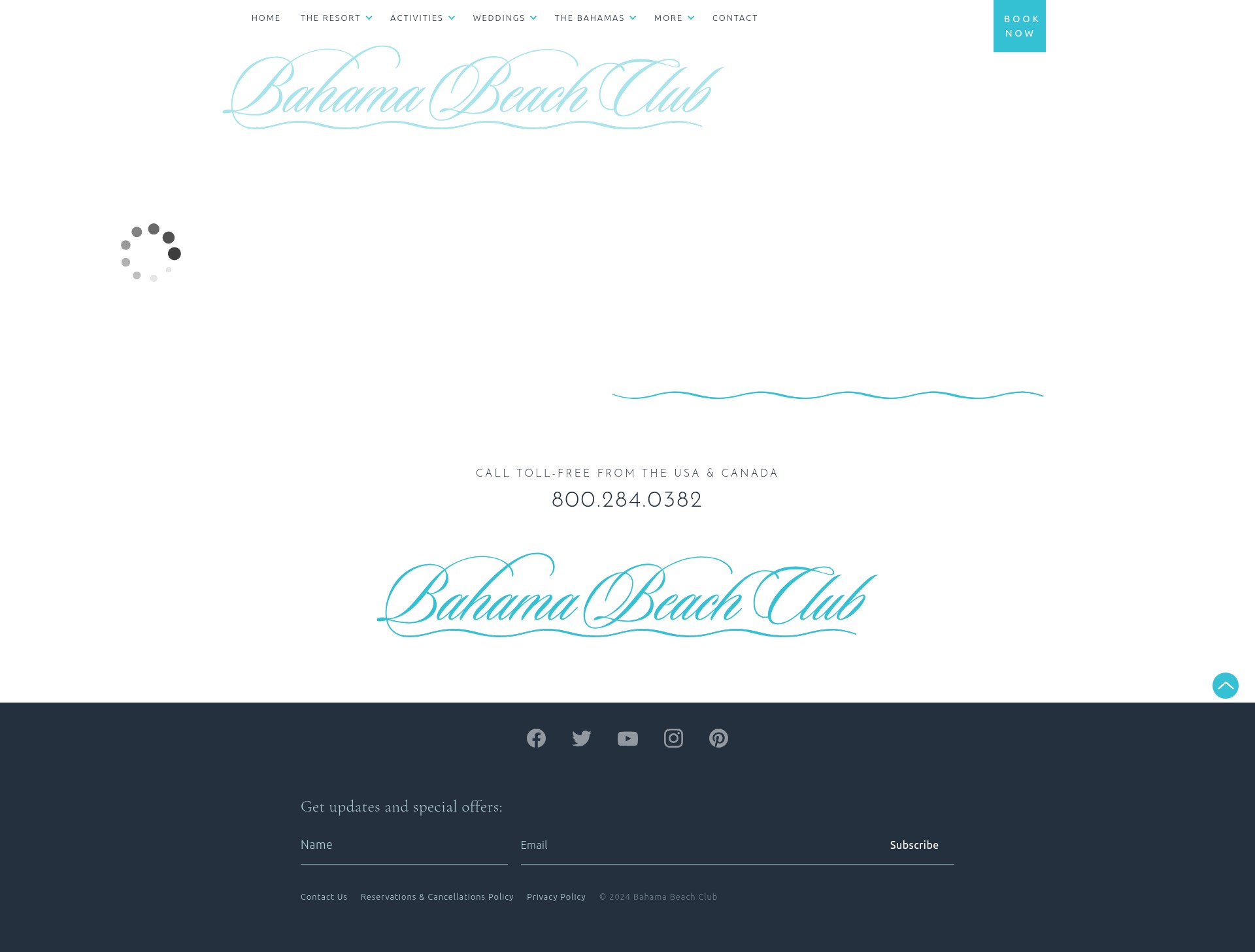 Screenshot of www.bahamabeachclub.com
