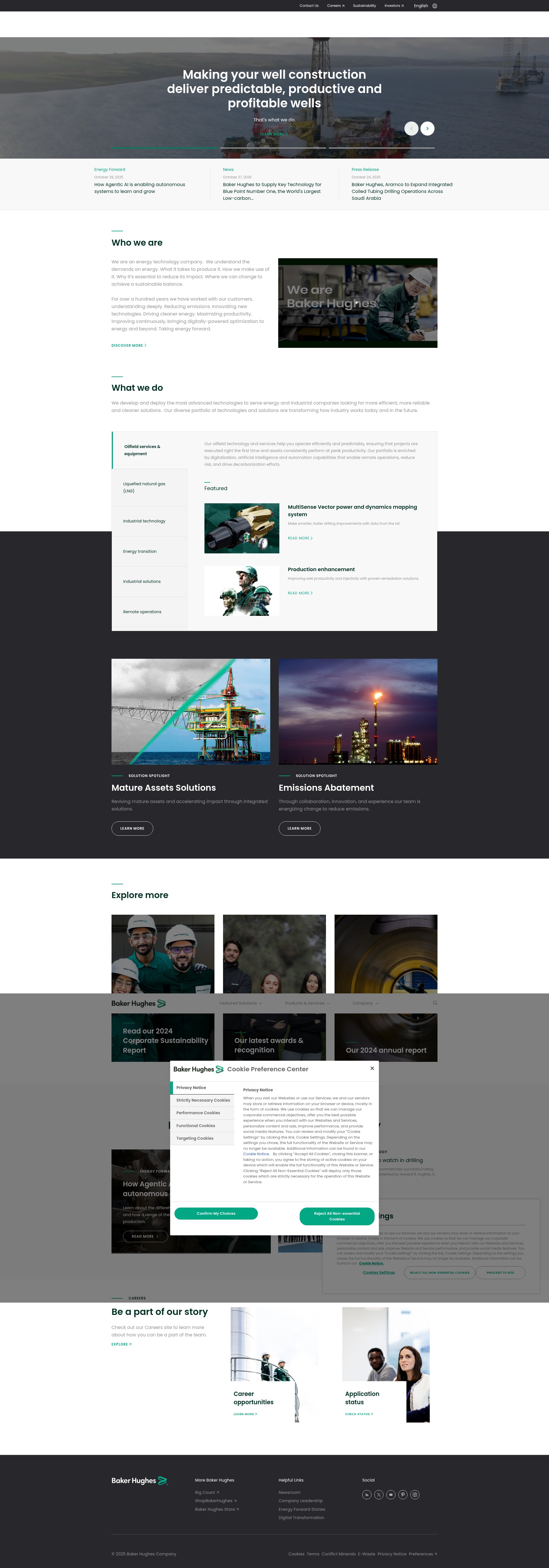 Screenshot of www.bakerhughes.com
