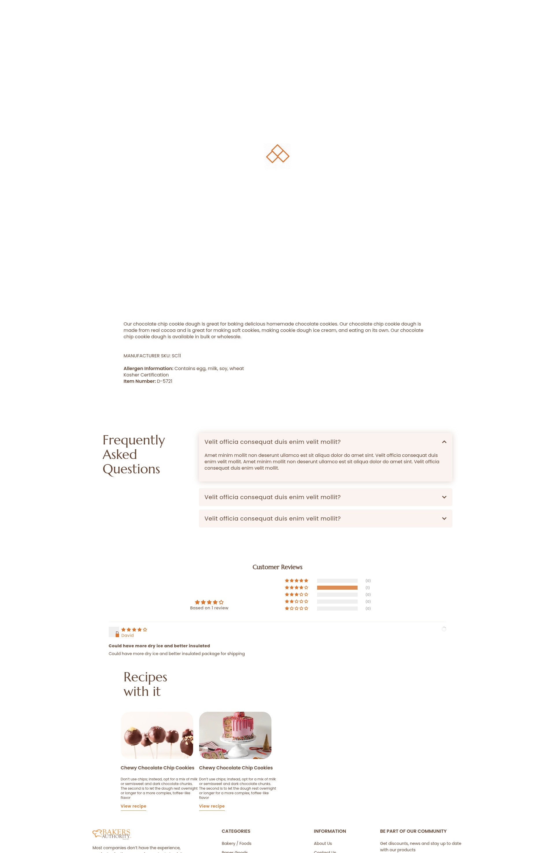 Screenshot of www.bakersauthority.com