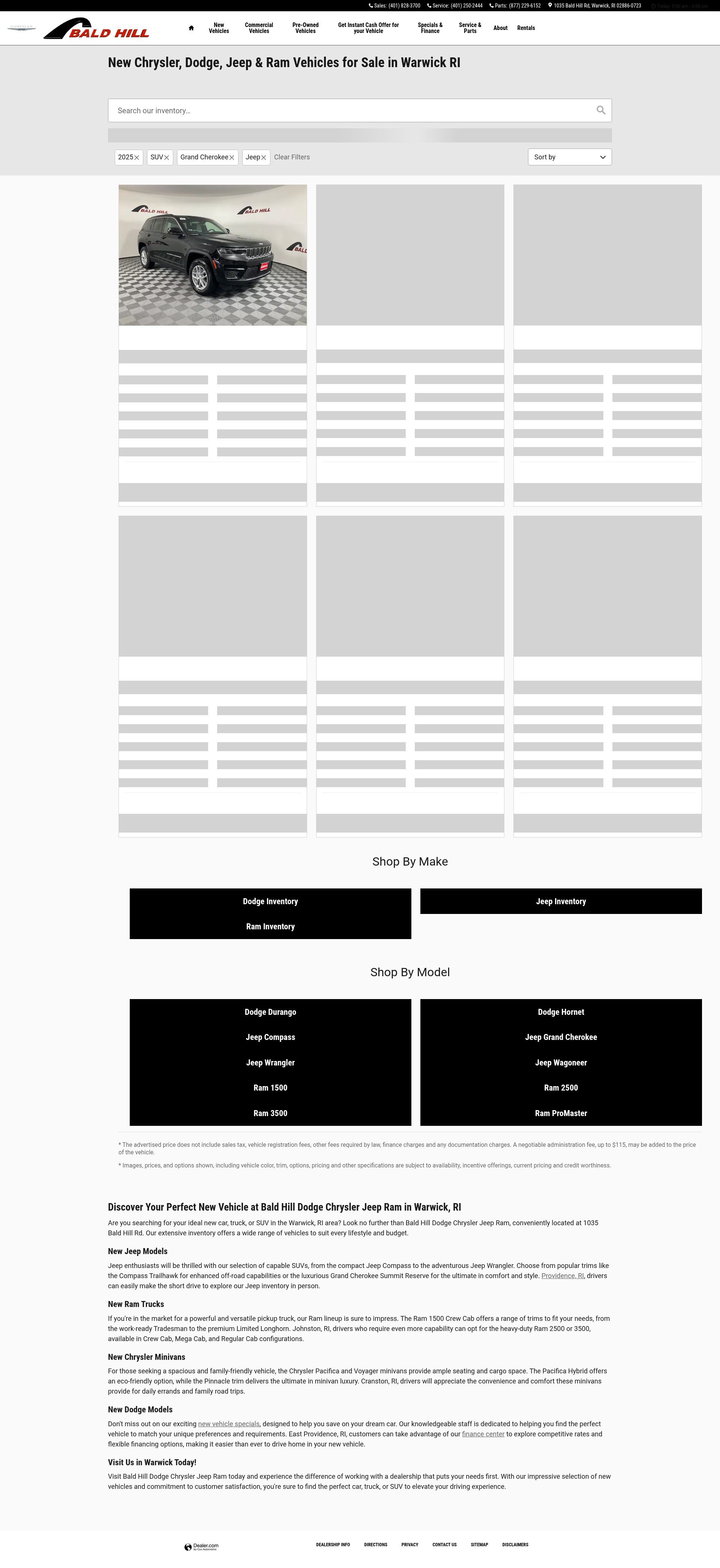 Screenshot of www.baldhilldodgechrysler.net