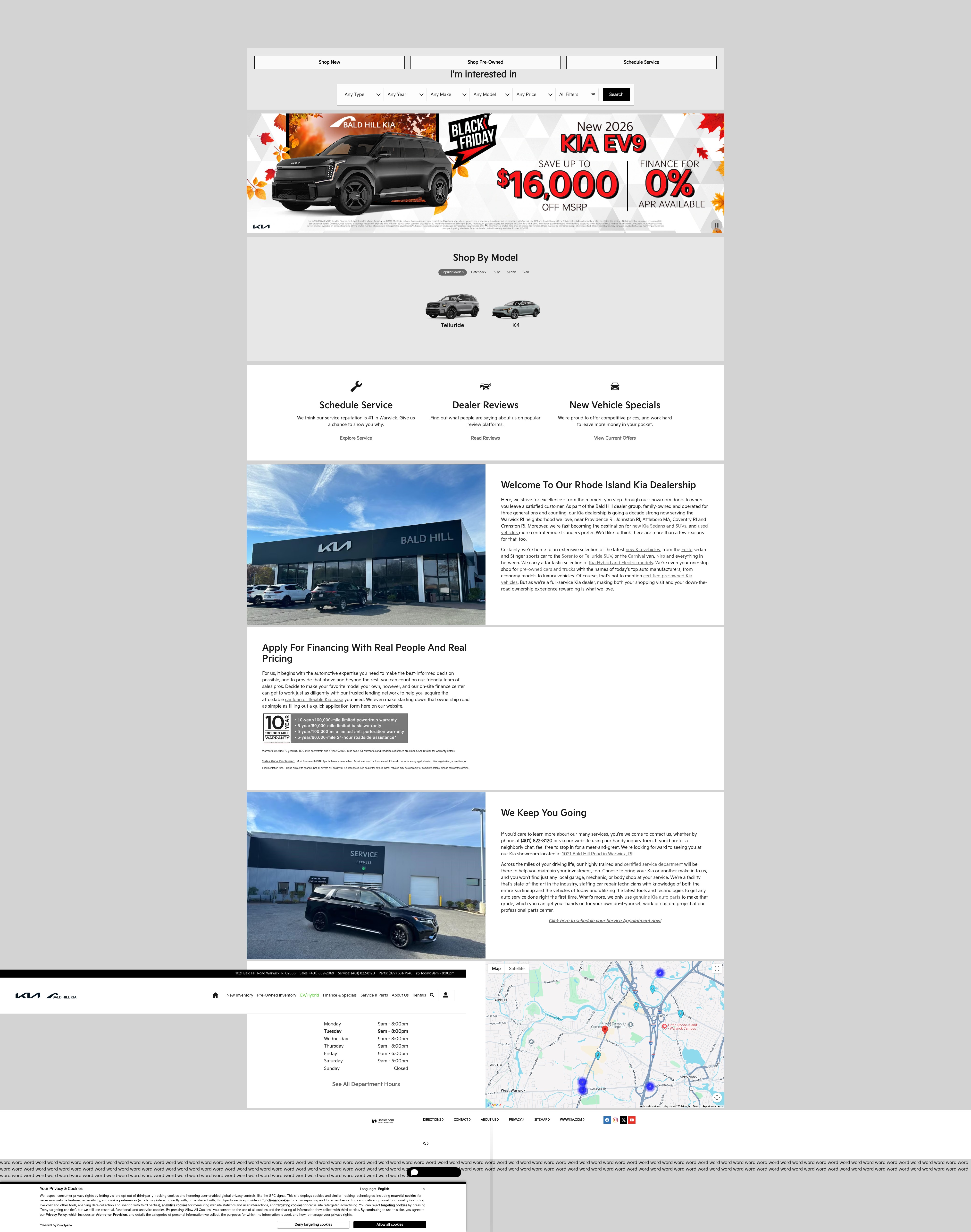 Screenshot of www.baldhillkia.com