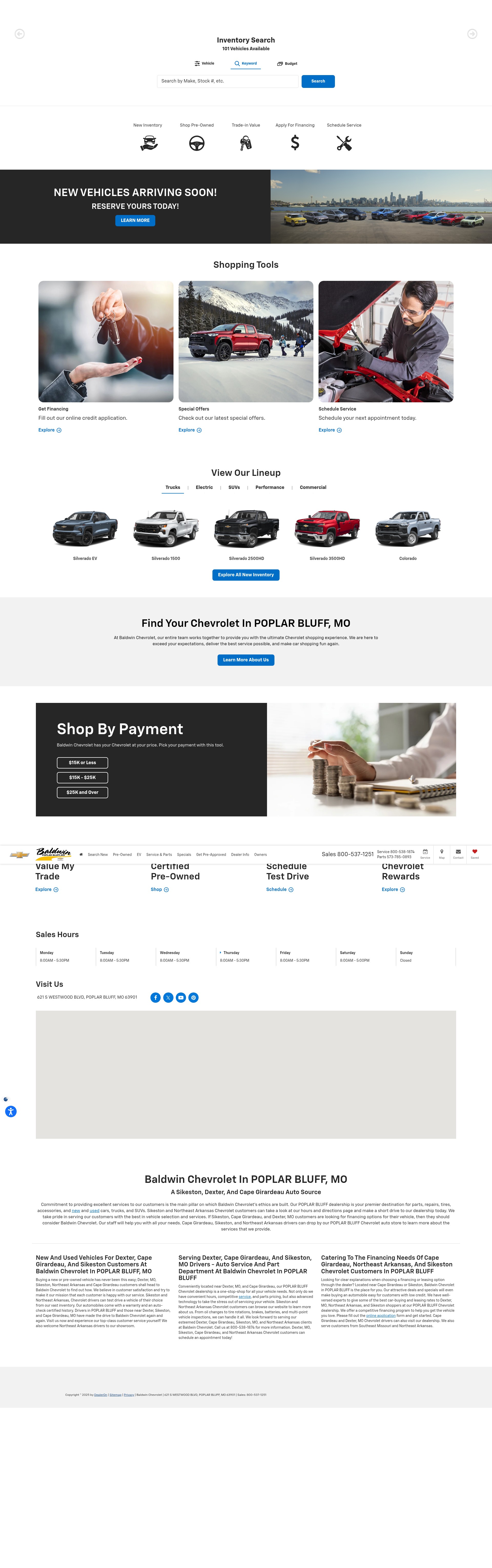Screenshot of www.baldwinchevy.com