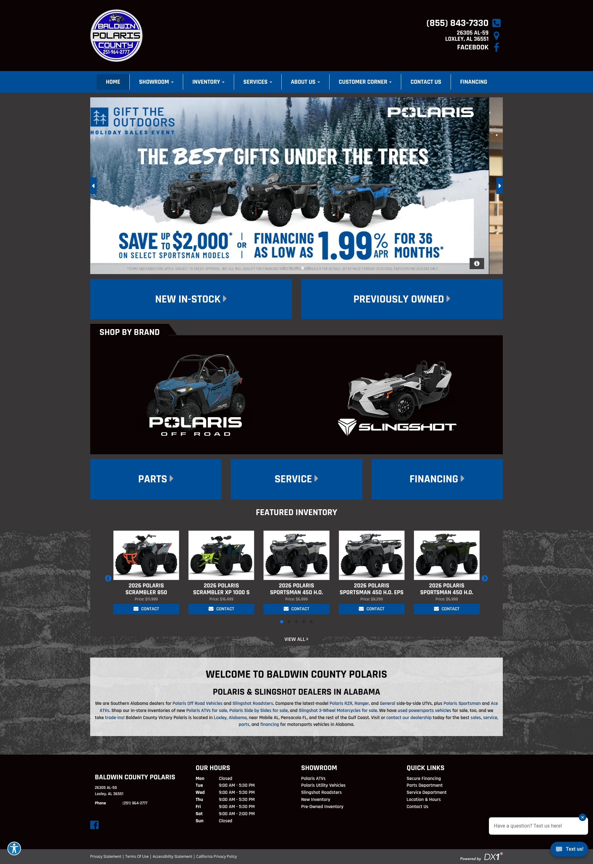 Screenshot of www.baldwincountypolaris.com