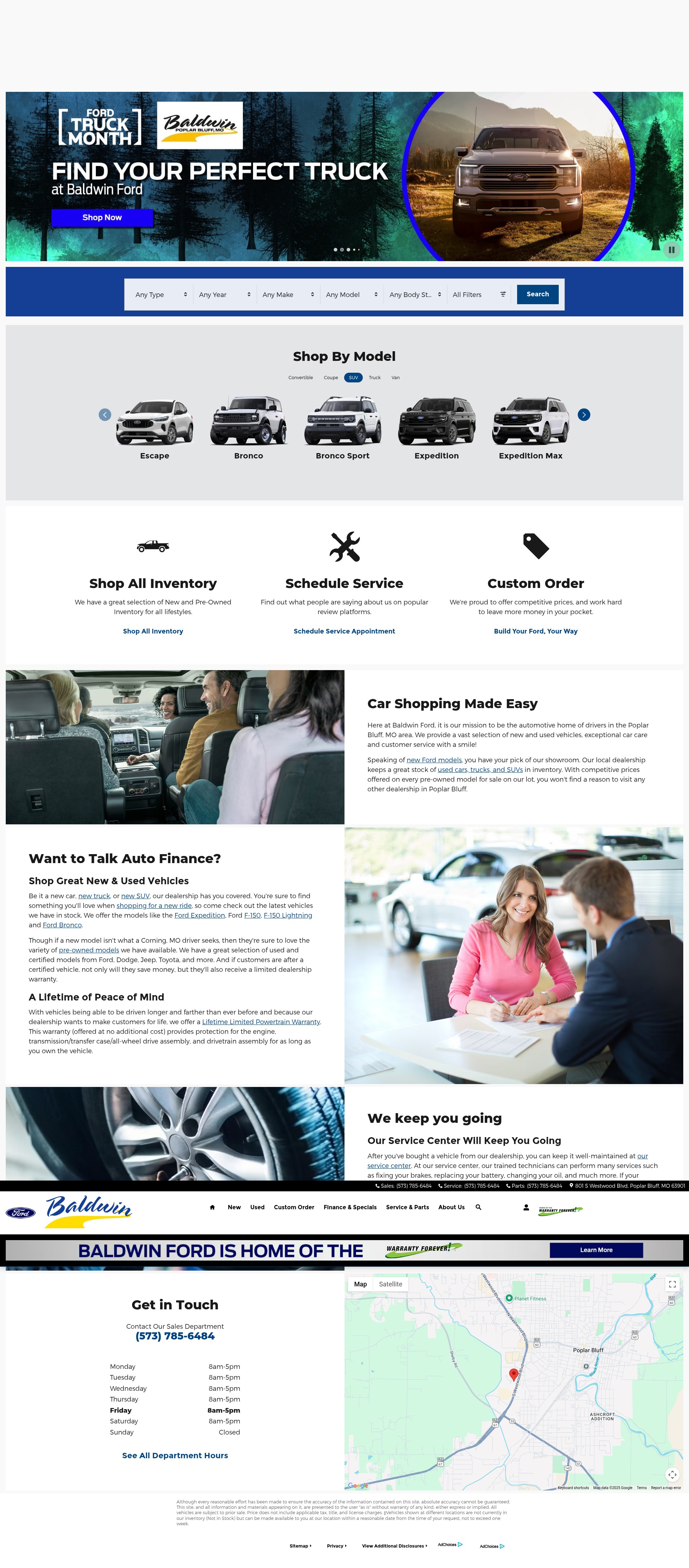 Screenshot of www.baldwinford.com