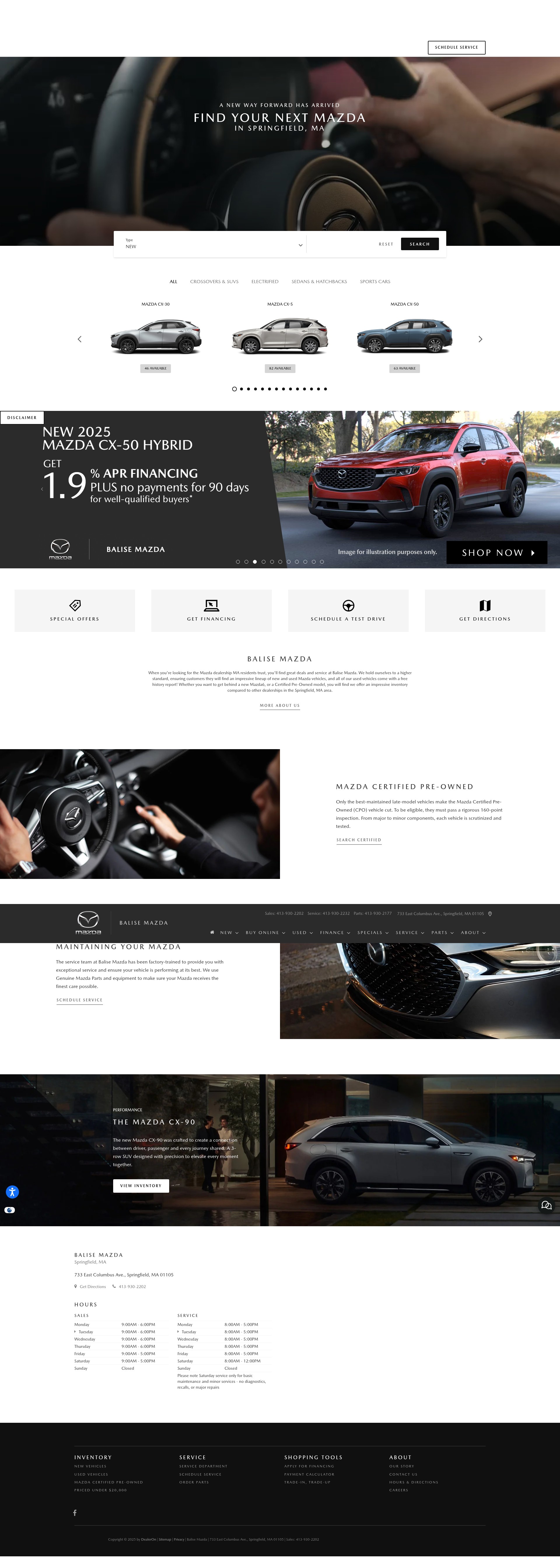 Screenshot of www.balisemazda.com