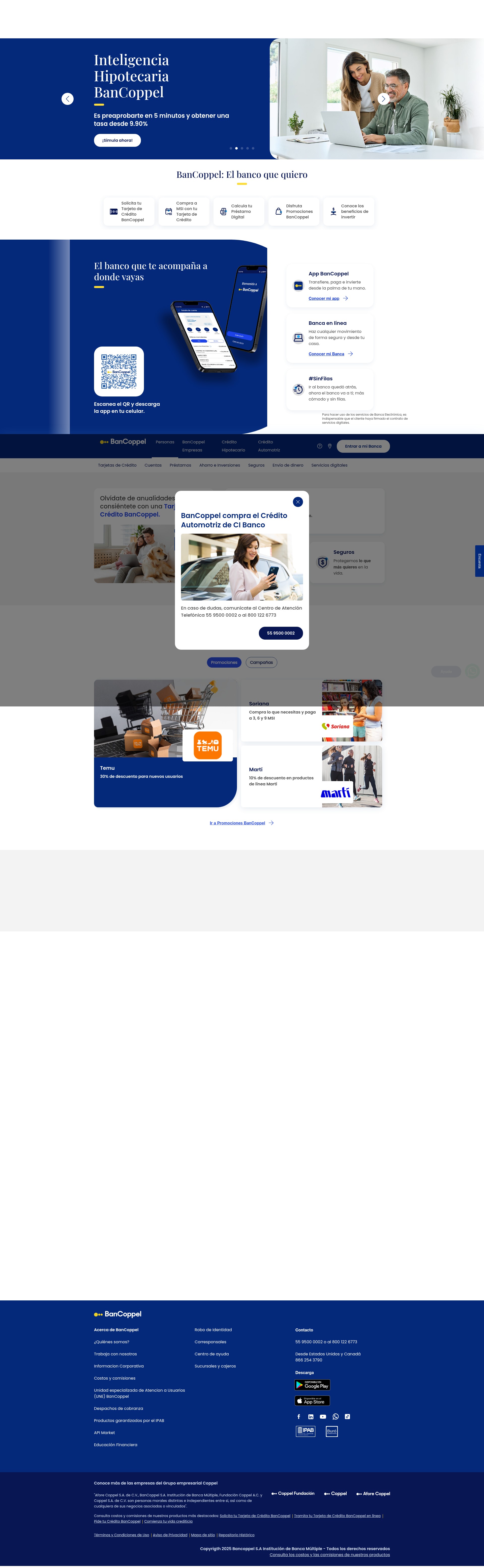 Screenshot of www.bancoppel.com