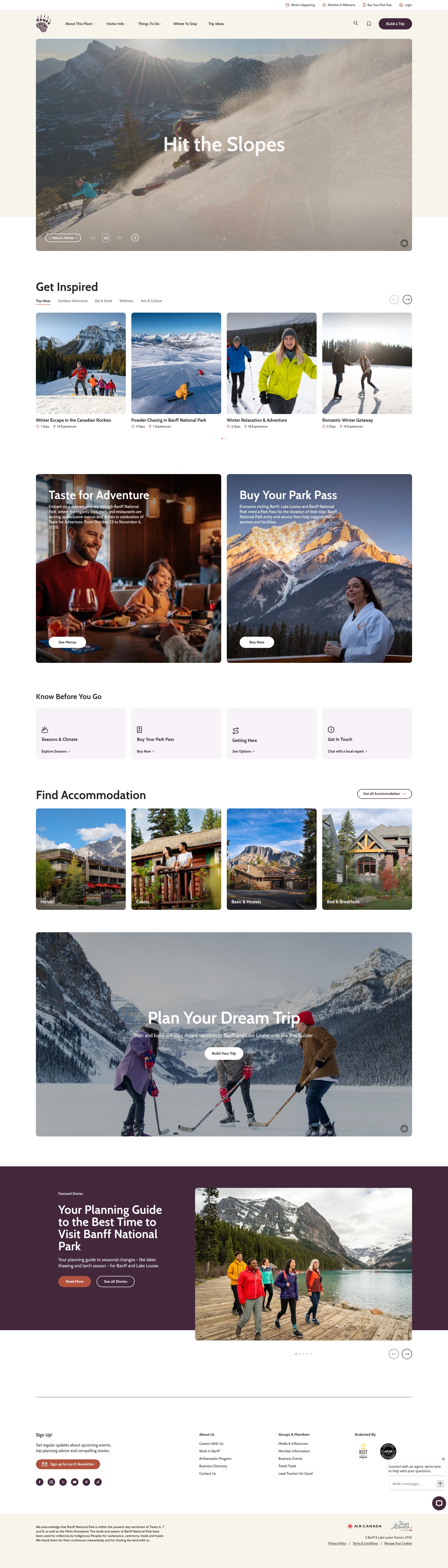 Screenshot of www.banfflakelouise.com