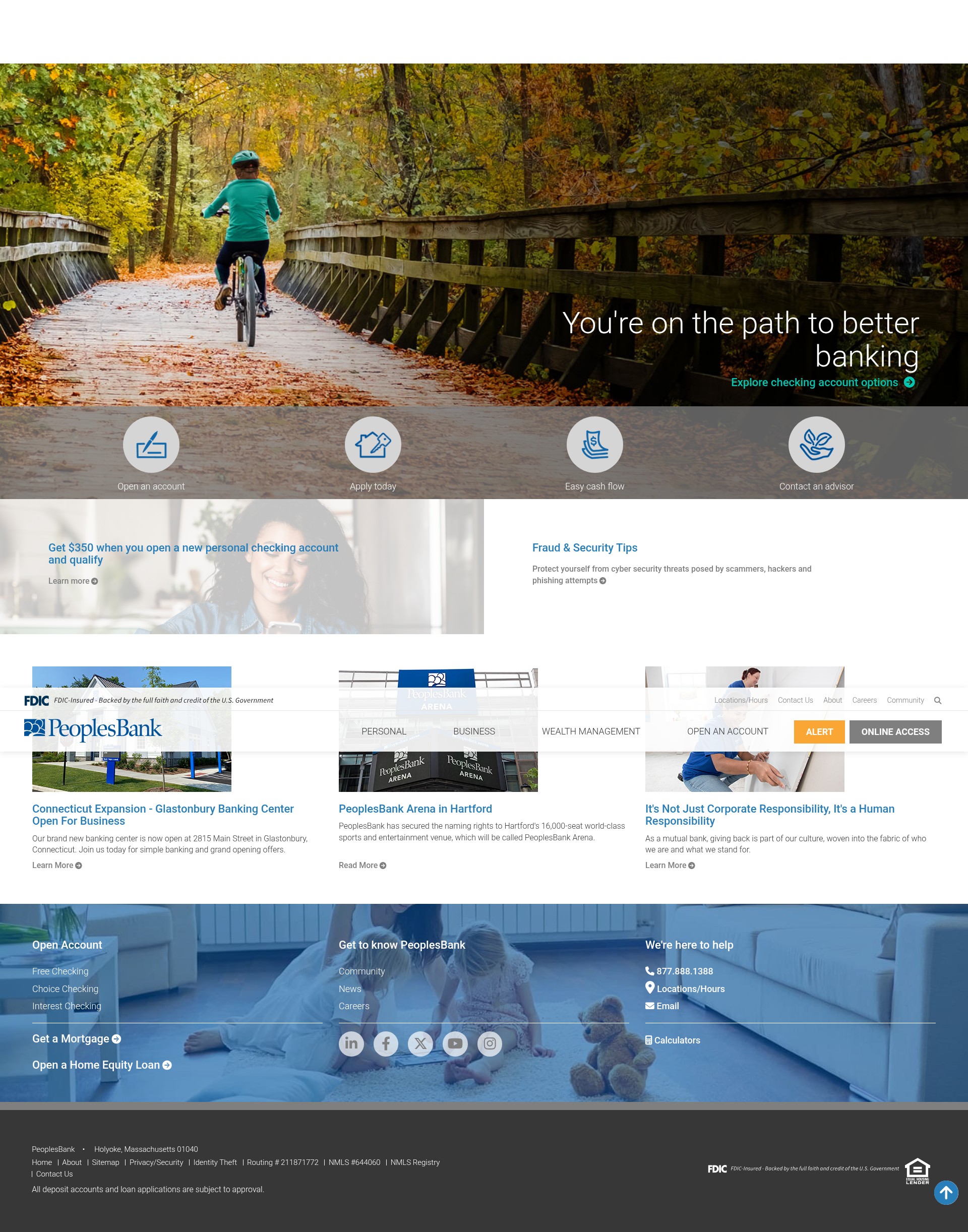 Screenshot of www.bankatpeoples.com