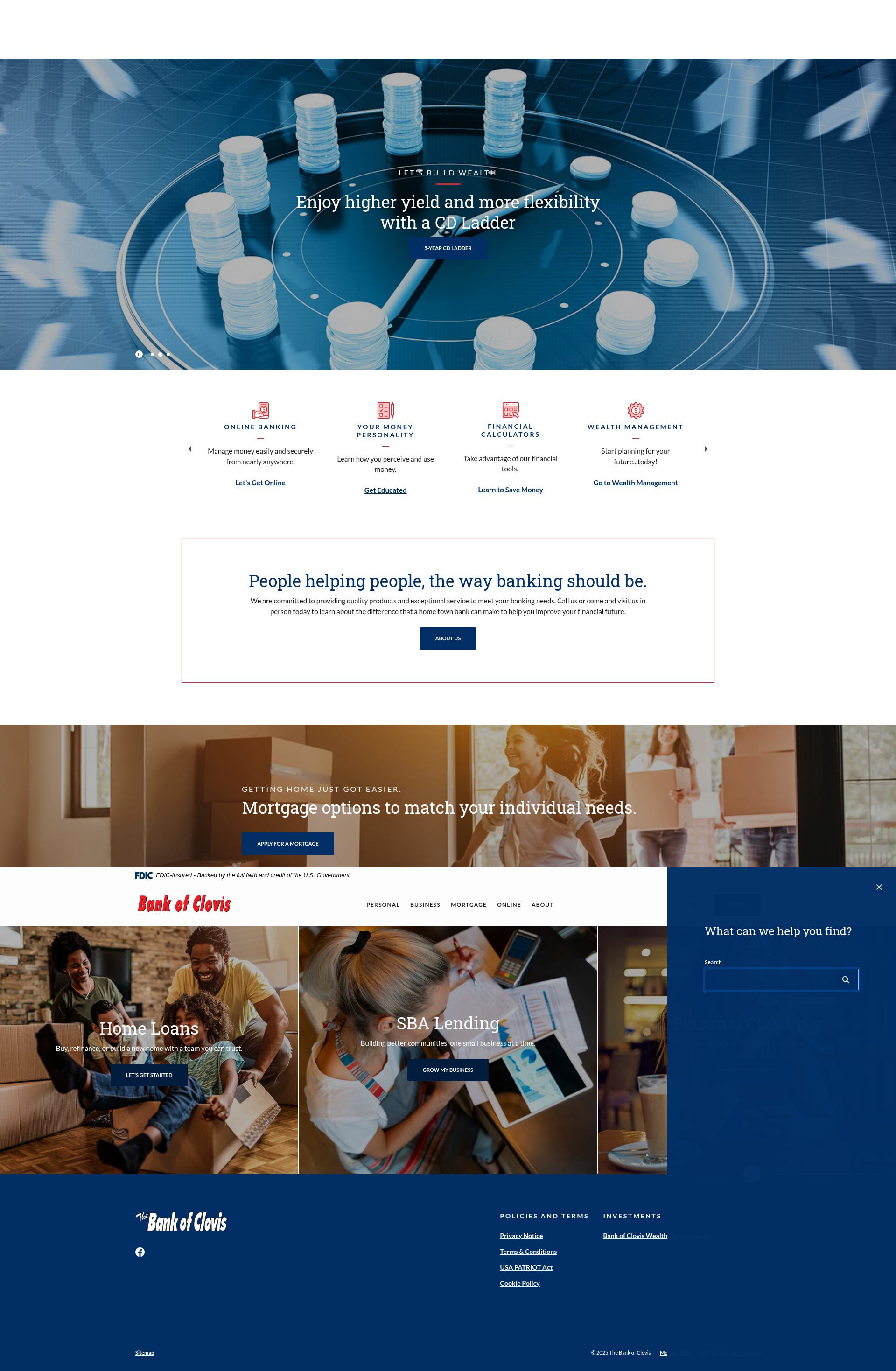 Screenshot of www.bankofclovis.bank