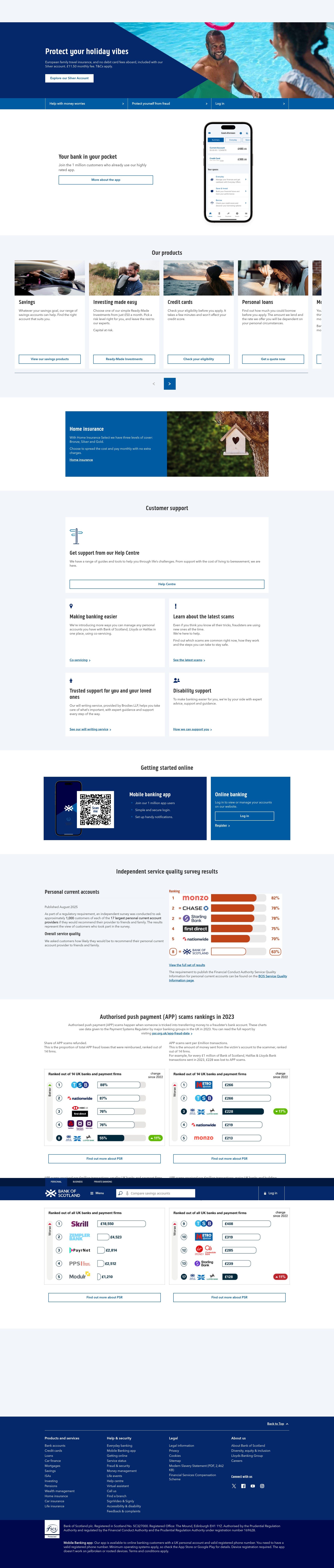 Screenshot of www.bankofscotland.co.uk
