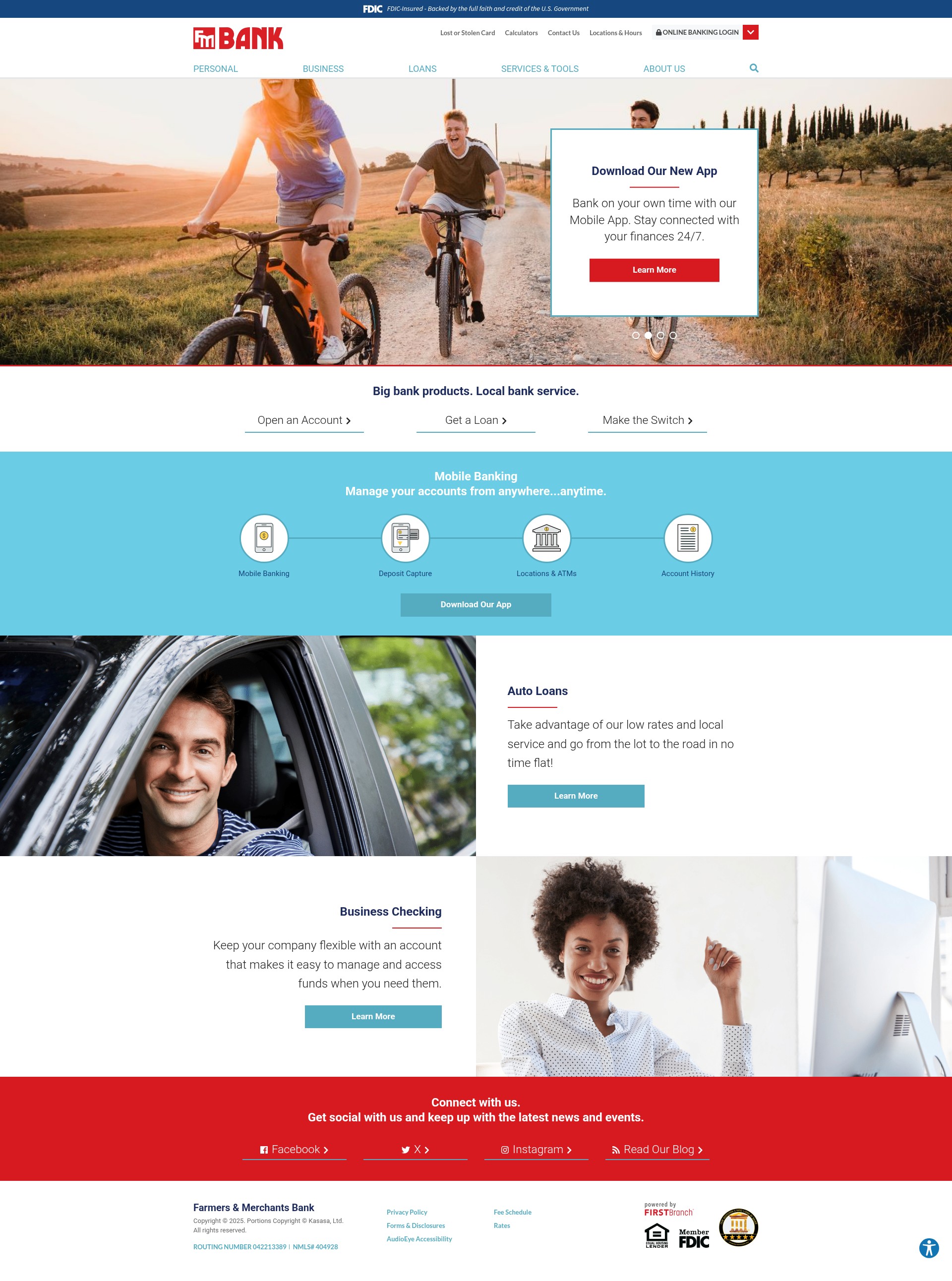 Screenshot of www.bankwithfm.com