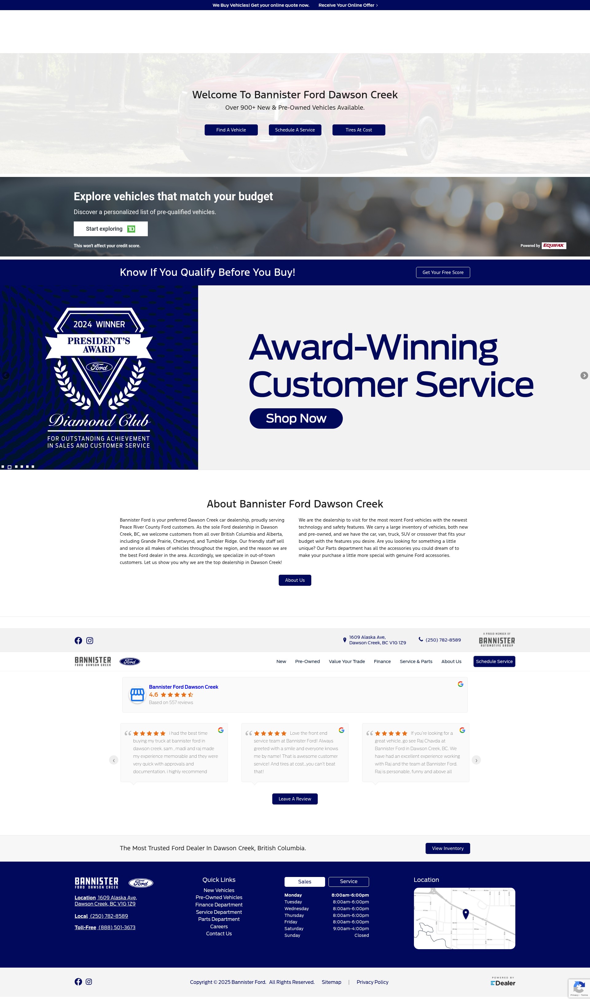 Screenshot of www.bannisterford.com