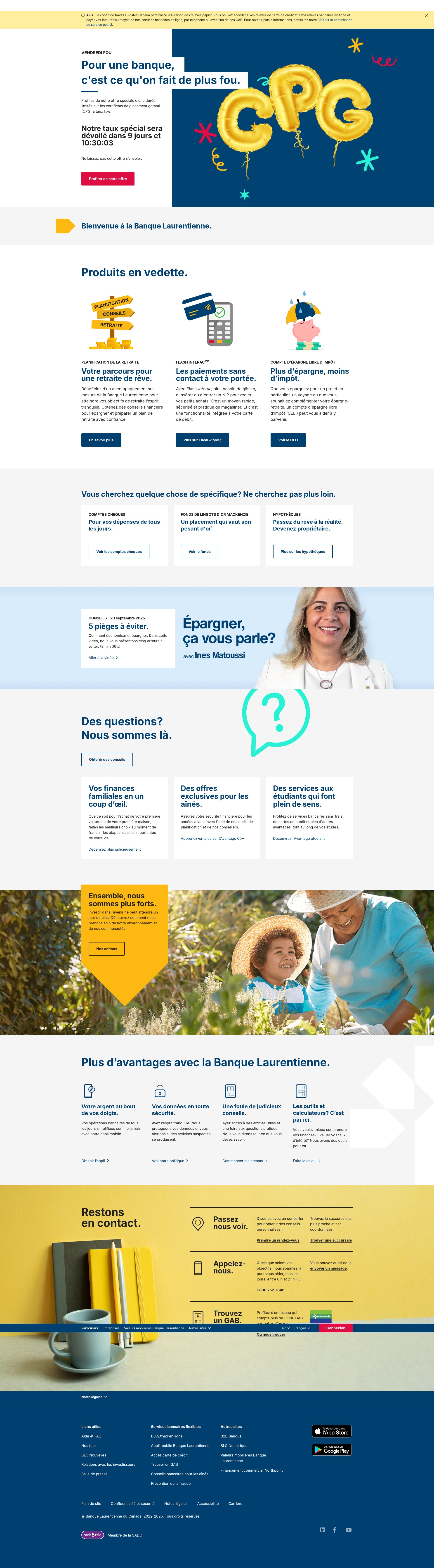Screenshot of www.banquelaurentienne.ca
