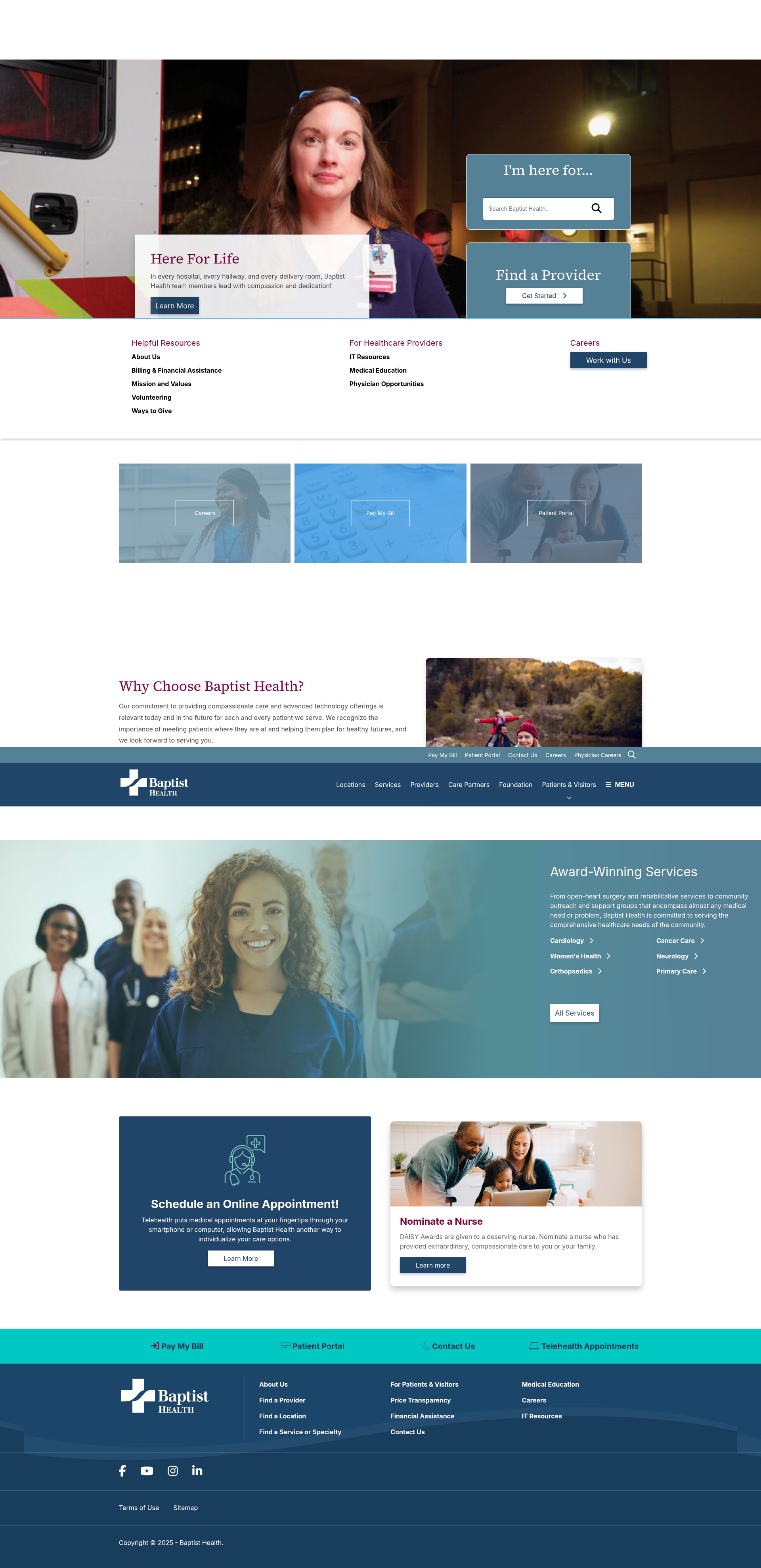 Screenshot of www.baptistfirst.org
