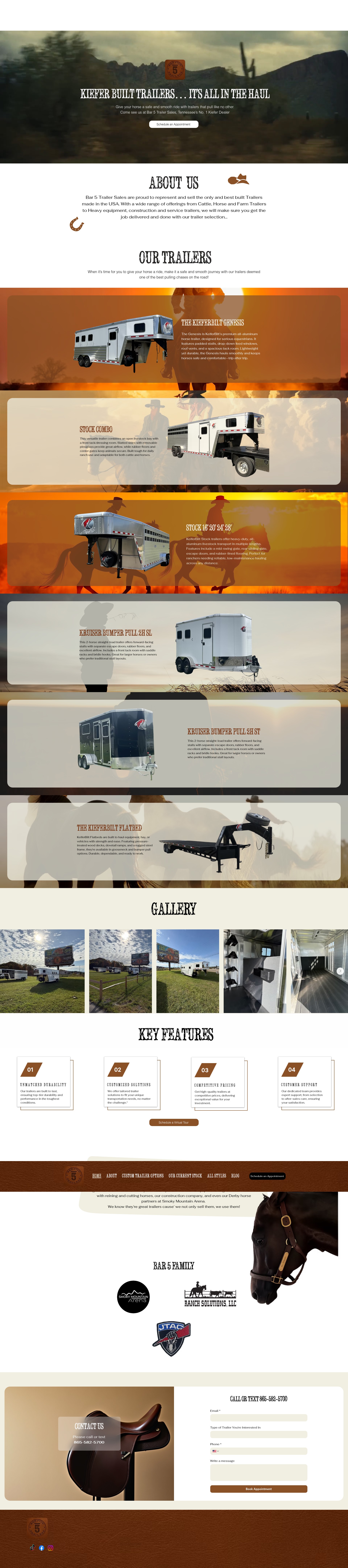 Screenshot of www.bar5trailersales.com