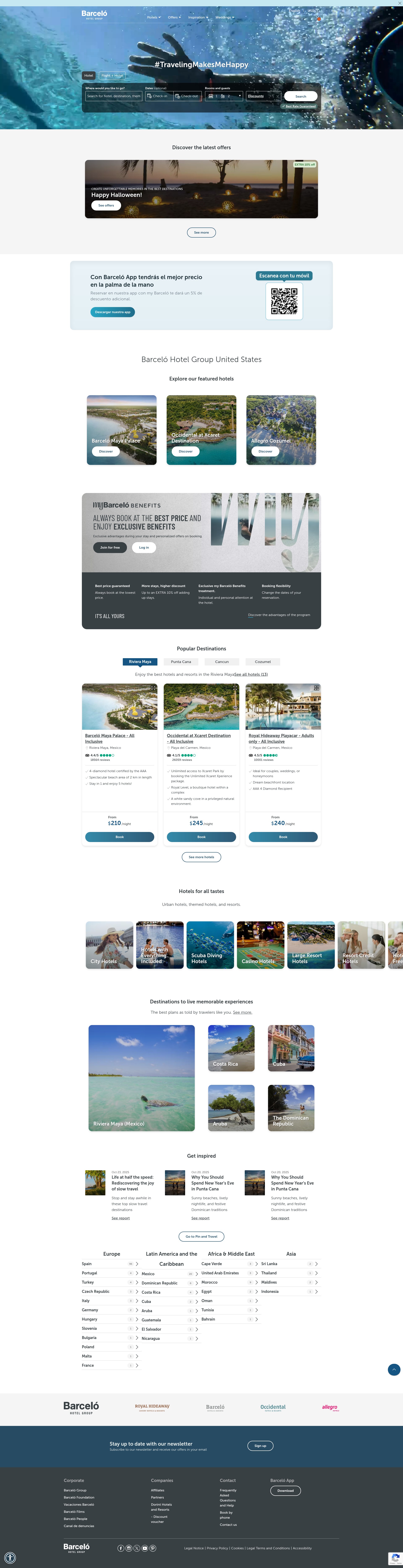 Screenshot of www.barcelo.com