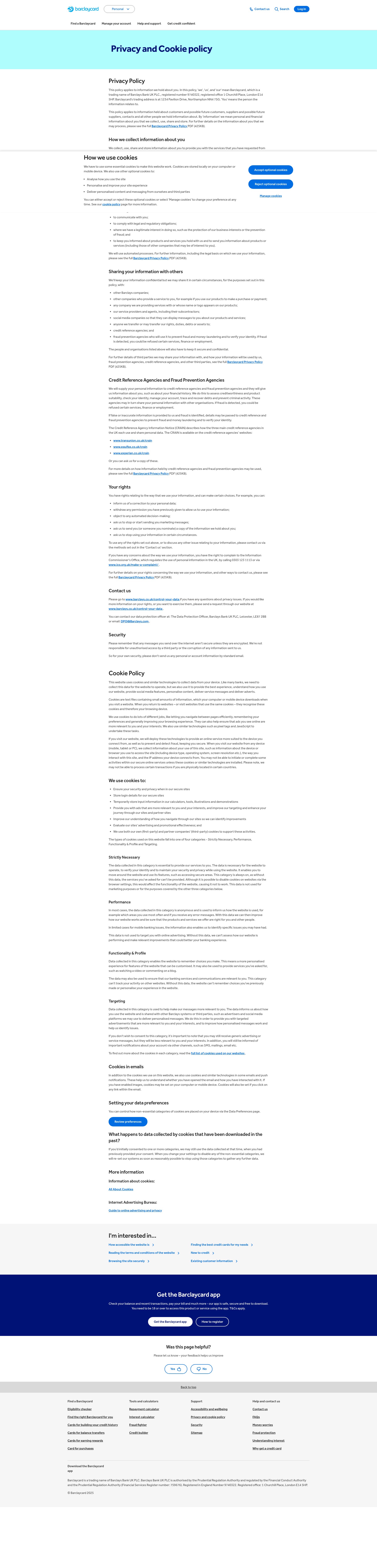 Screenshot of www.barclaycard.co.uk